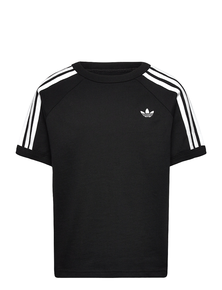adidas Originals - 3 STRIPE TEE - sportiniai marškinėliai - black/white - 0