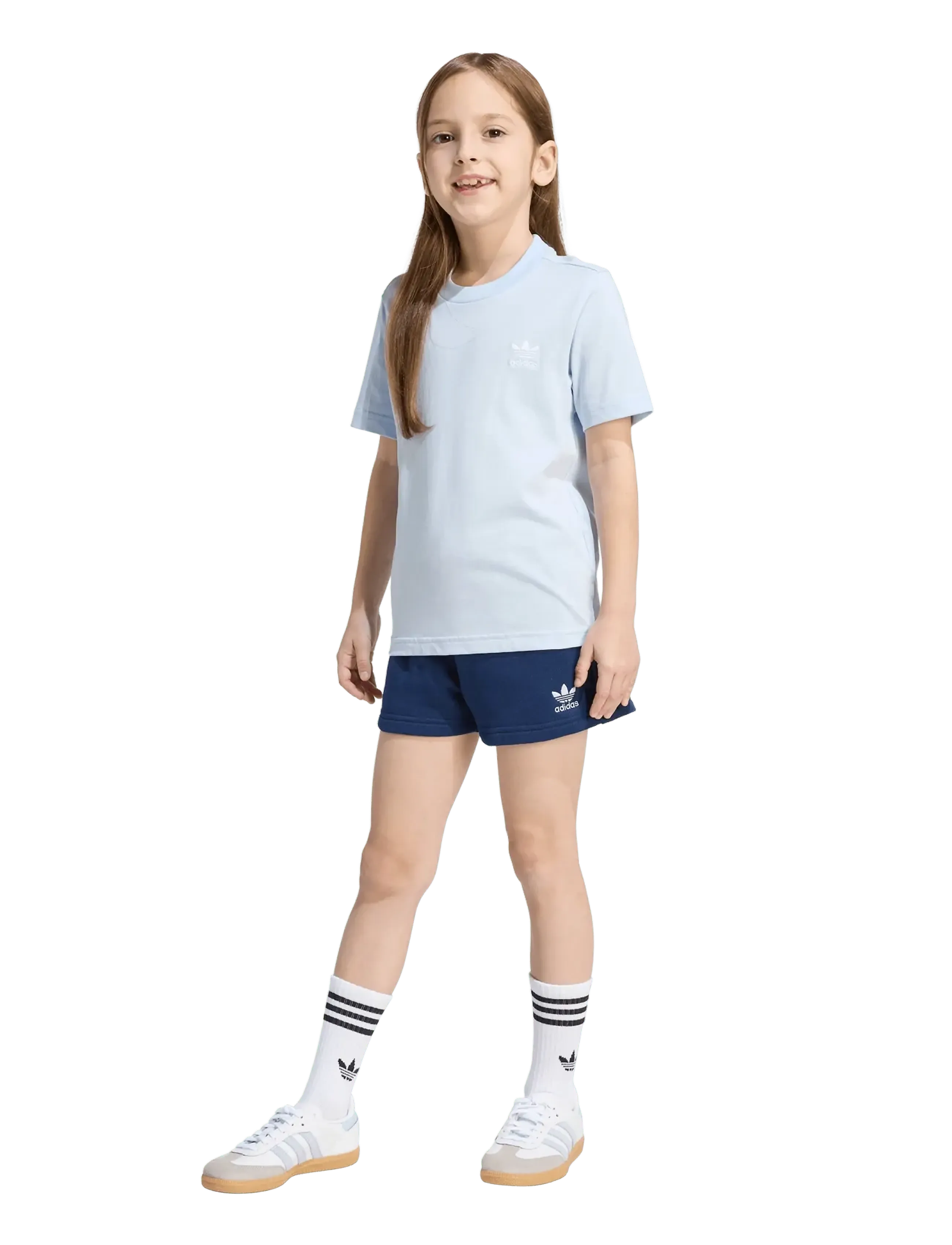 adidas Originals Short Tee Set, Børn, T-Shirt Og Shorts Sæt, Navy, Str: 110