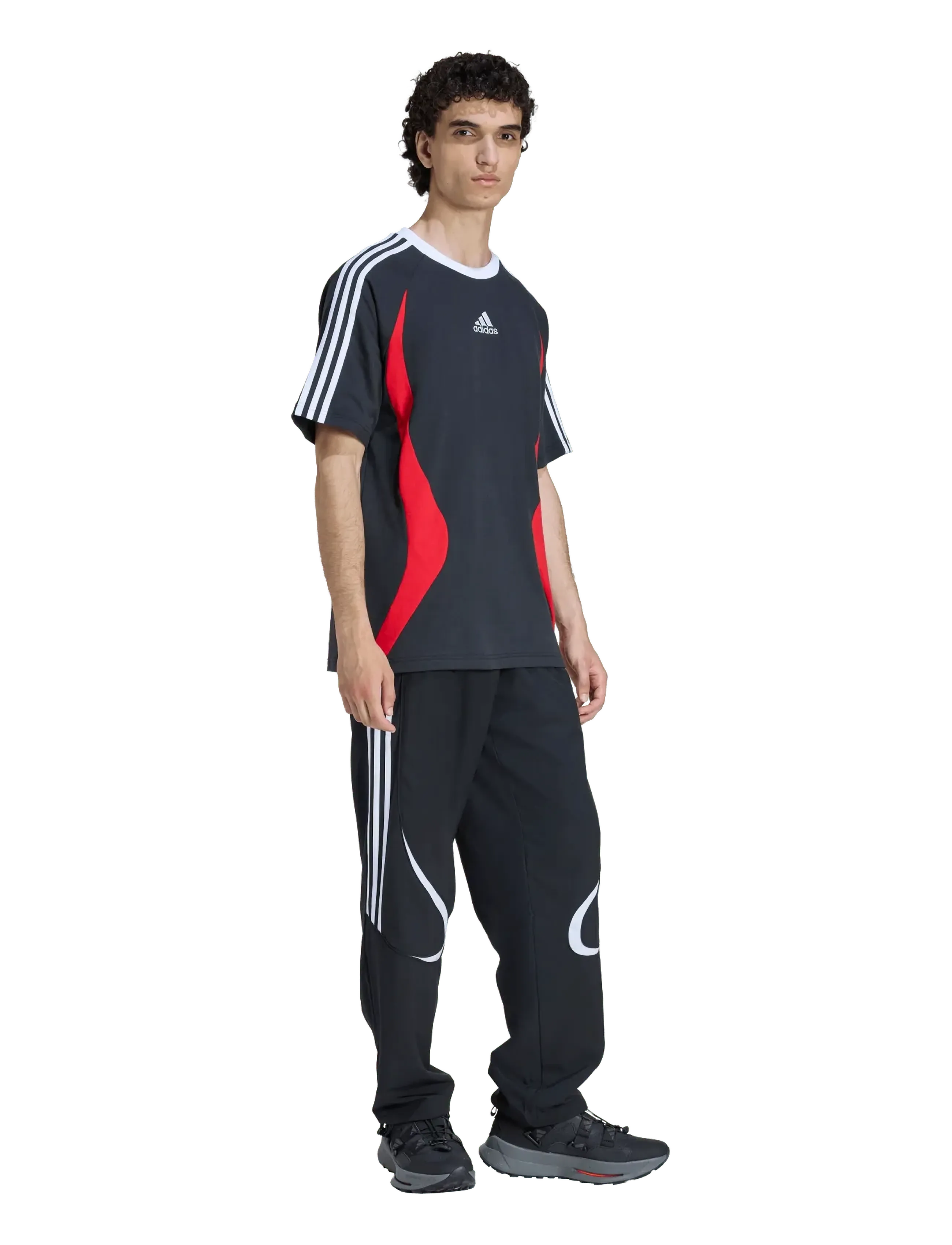 adidas Originals TEAMGEIST TEE - T-Shirts - BLACK/BETSCA / black