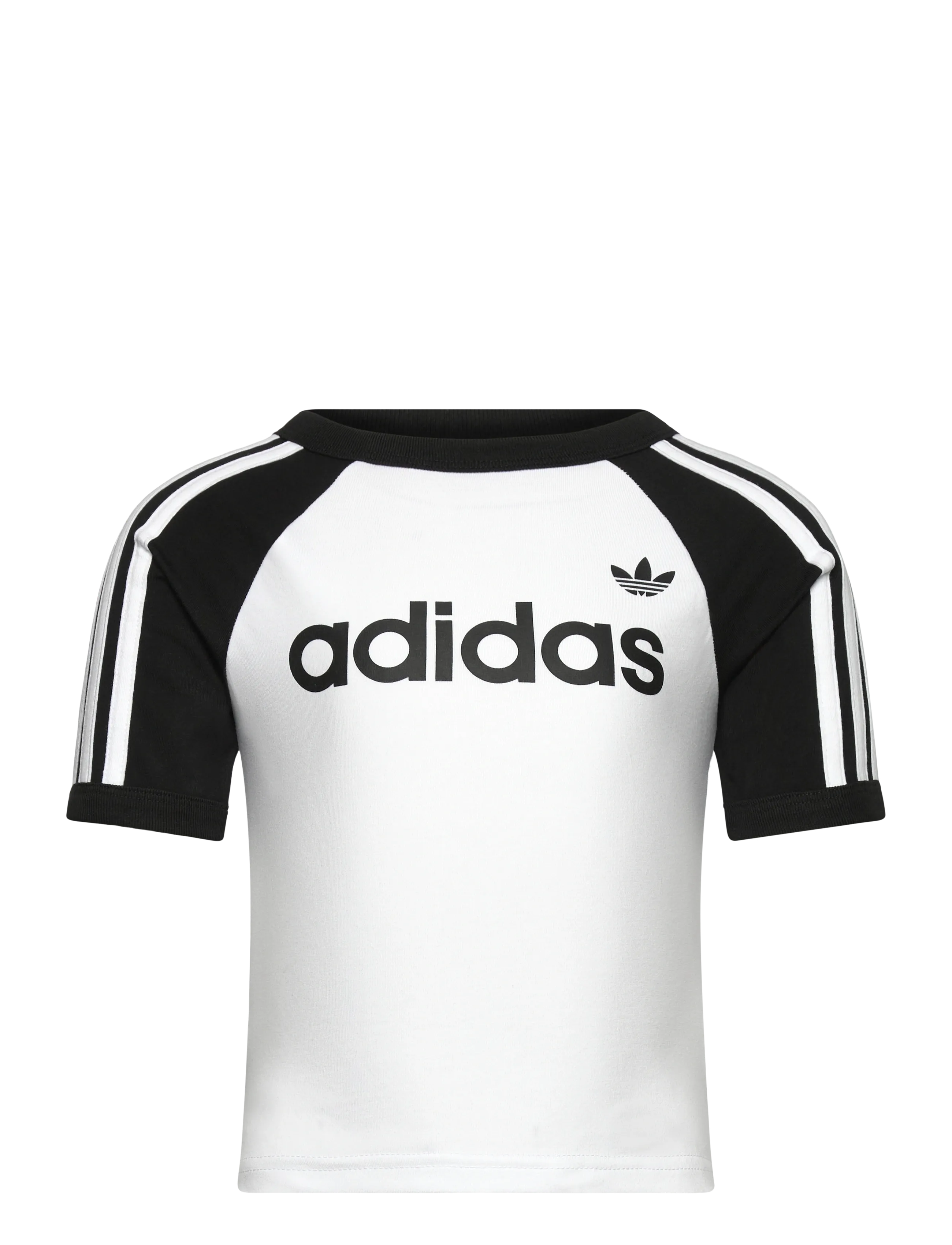 adidas Originals 3S SL TEE - Toppar & T-shirts - WHITE/BLACK / white