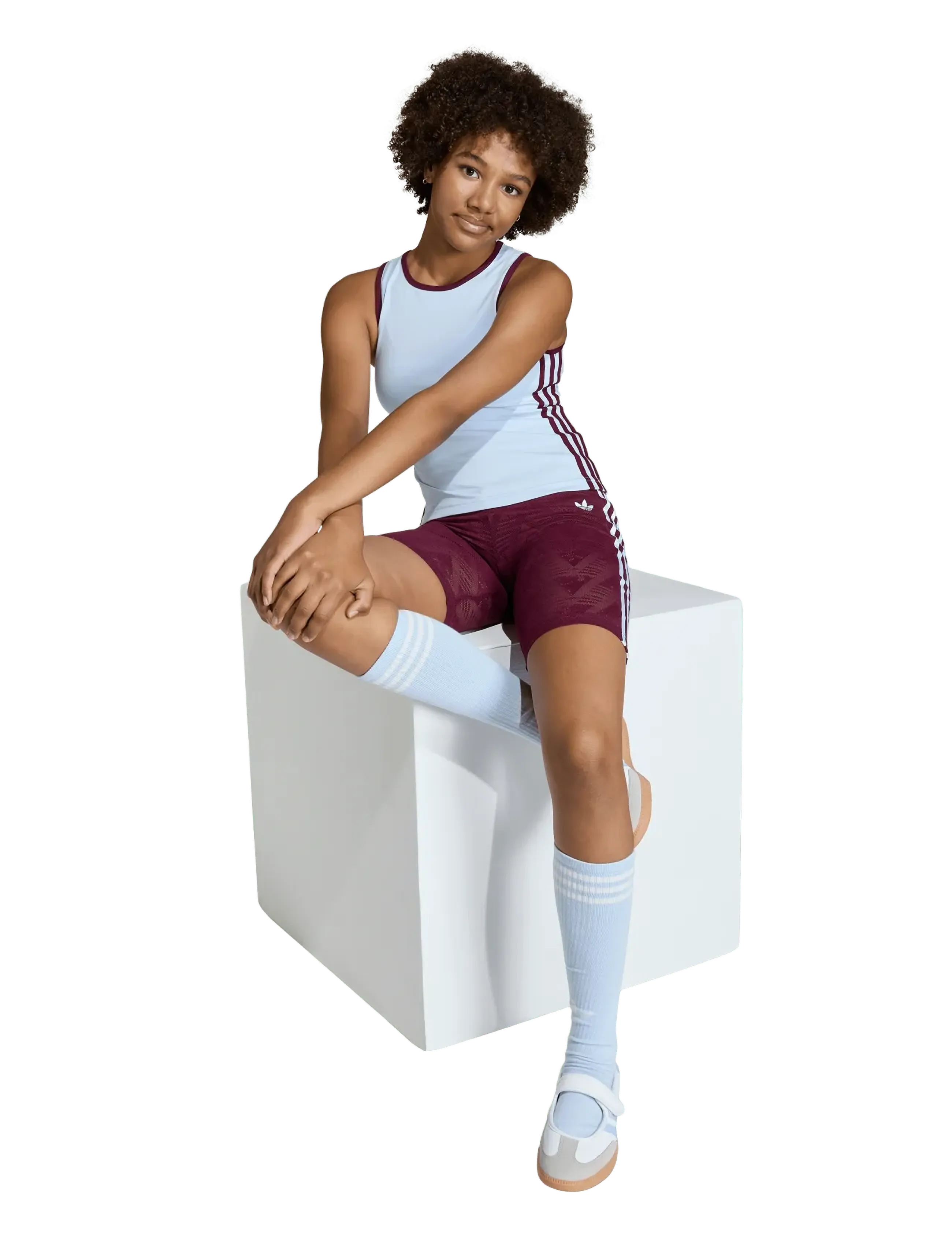 adidas Originals 3S SL TANK TOP - Tops - CRSK/MAROON / blue