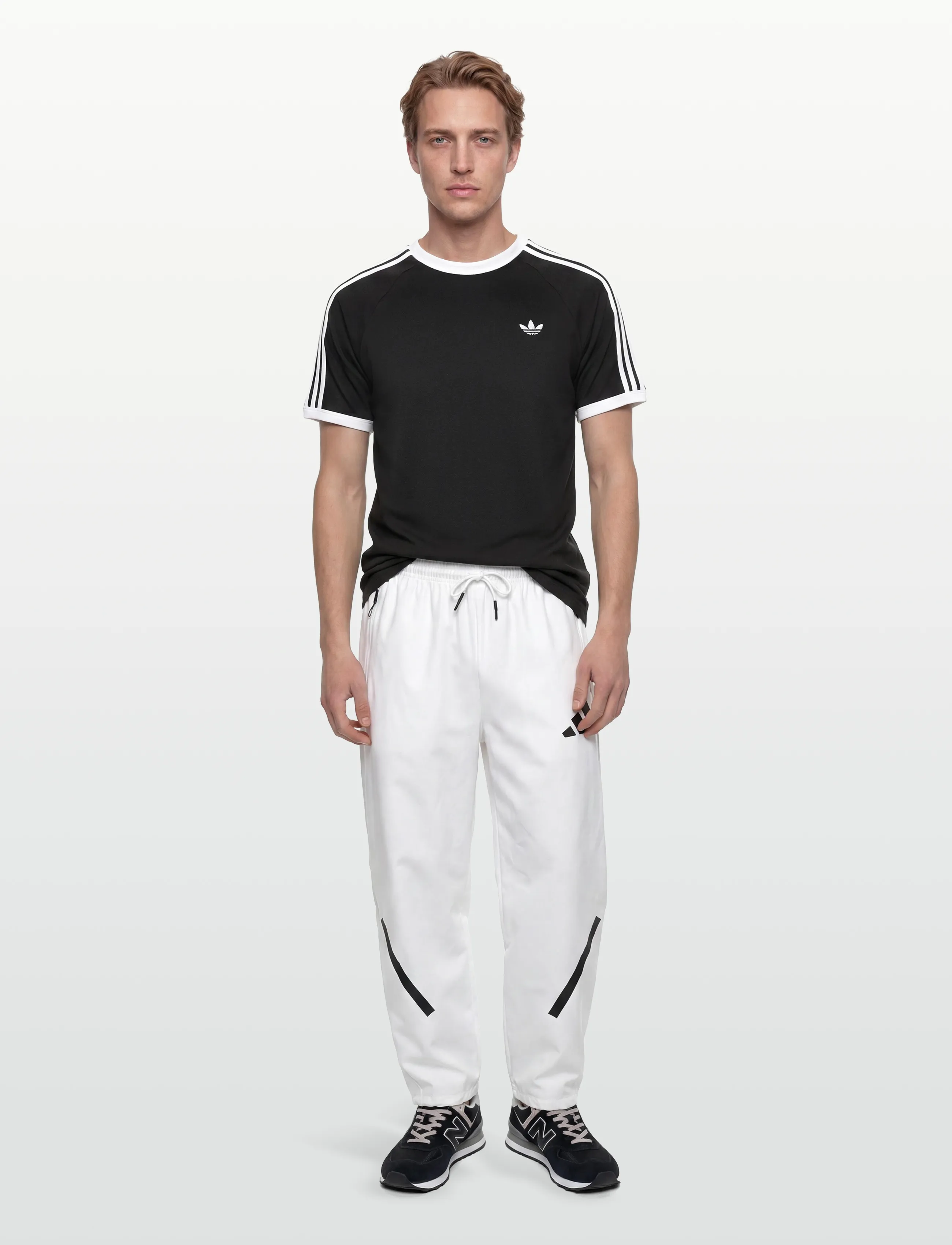 adidas Originals 3S Tee, S, Schwarz, Männerswear