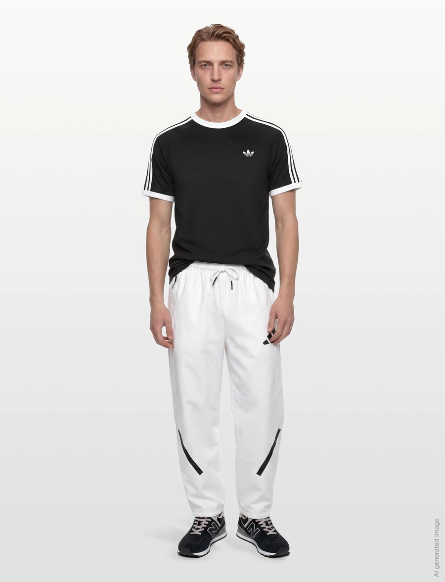 adidas Originals - 3S TEE - oberteile & t-shirts - black - 0