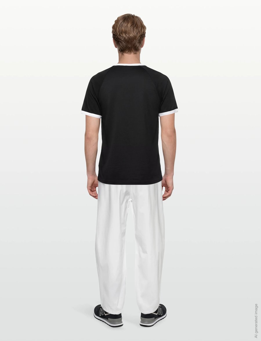 adidas Originals - 3S TEE - oberteile & t-shirts - black - 4