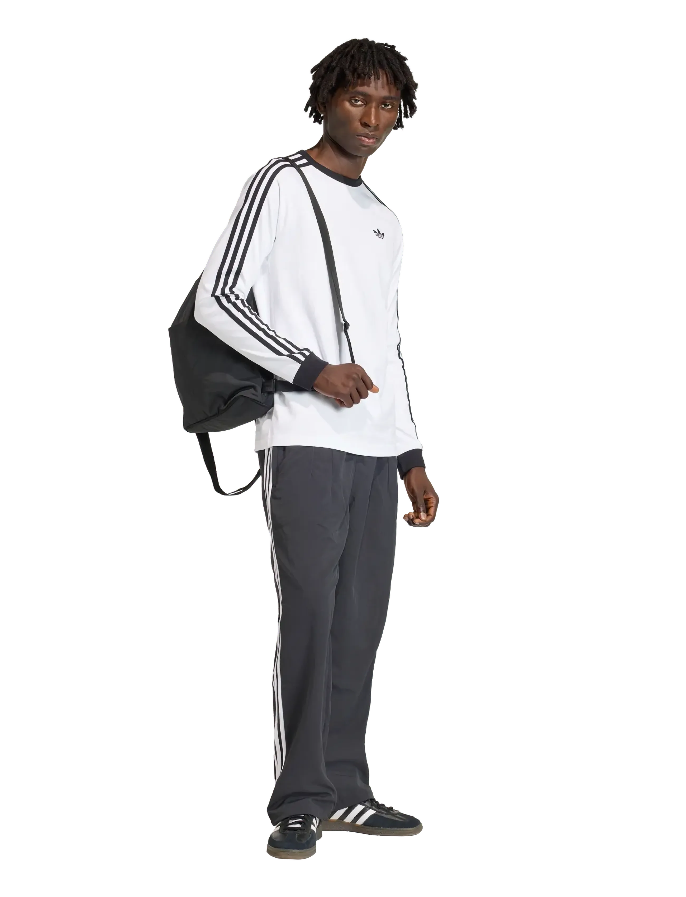 adidas Originals 3S LS TEE - Marškinėliai - WHITE / white