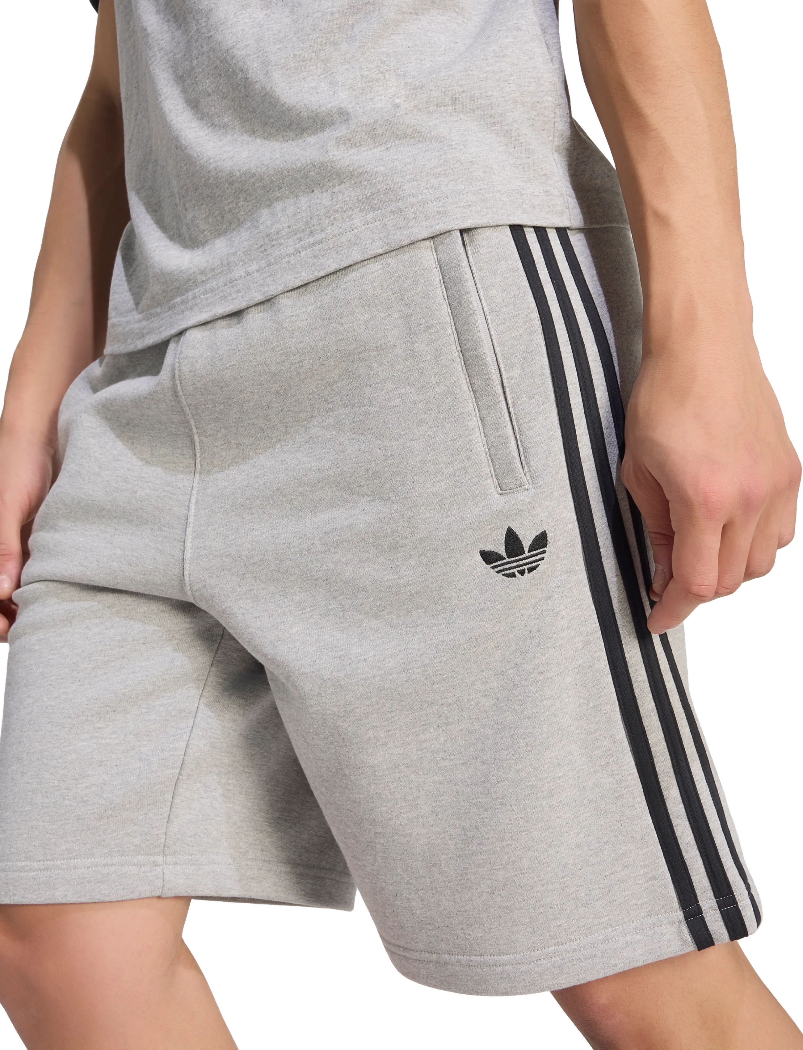 adidas Originals - 3S SHO - freizeit shorts - mgreyh/black - 4