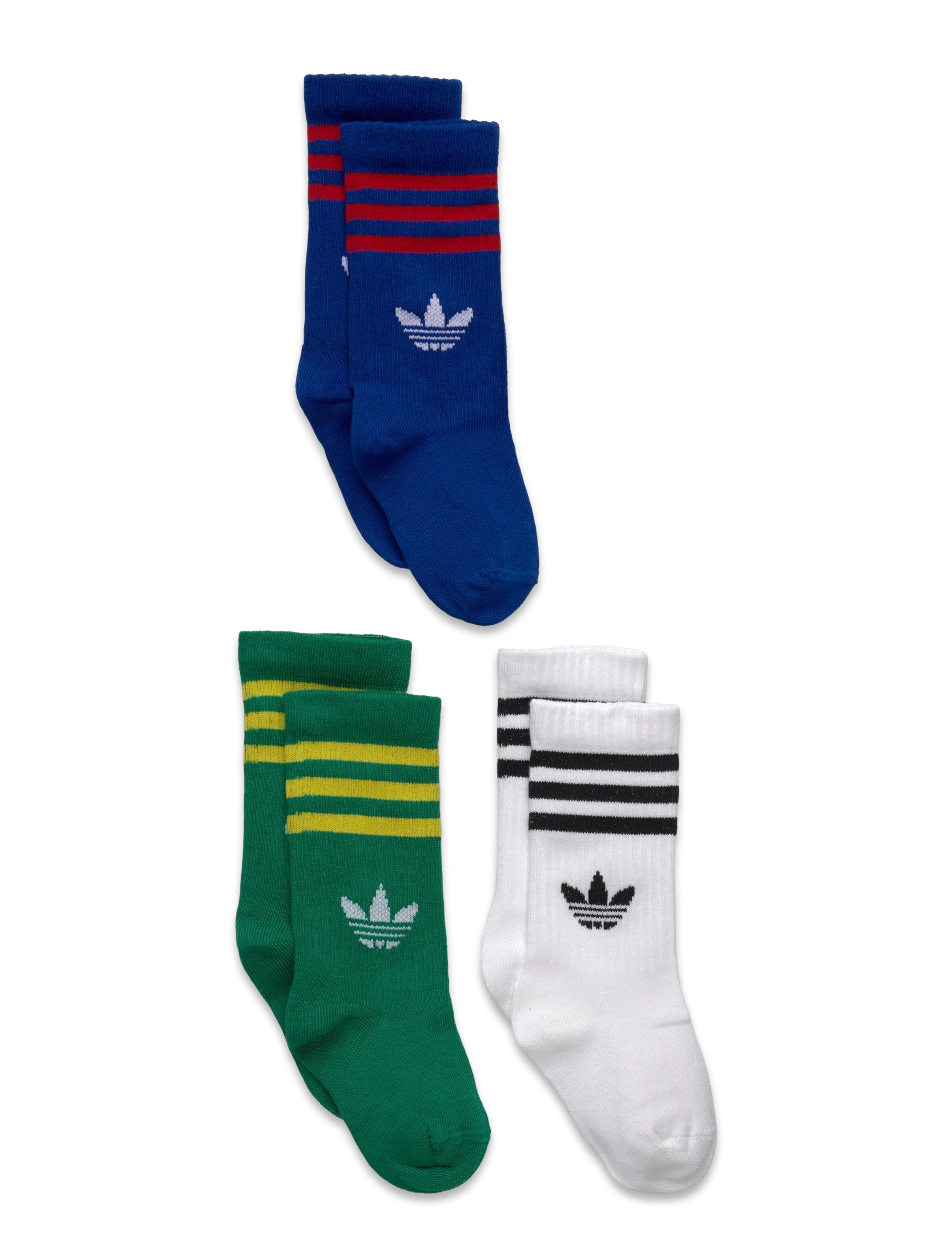 adidas Originals CREW SOCK 3P - Strumpor & Tights - CROYAL/BGREEN/WHITE / multi
