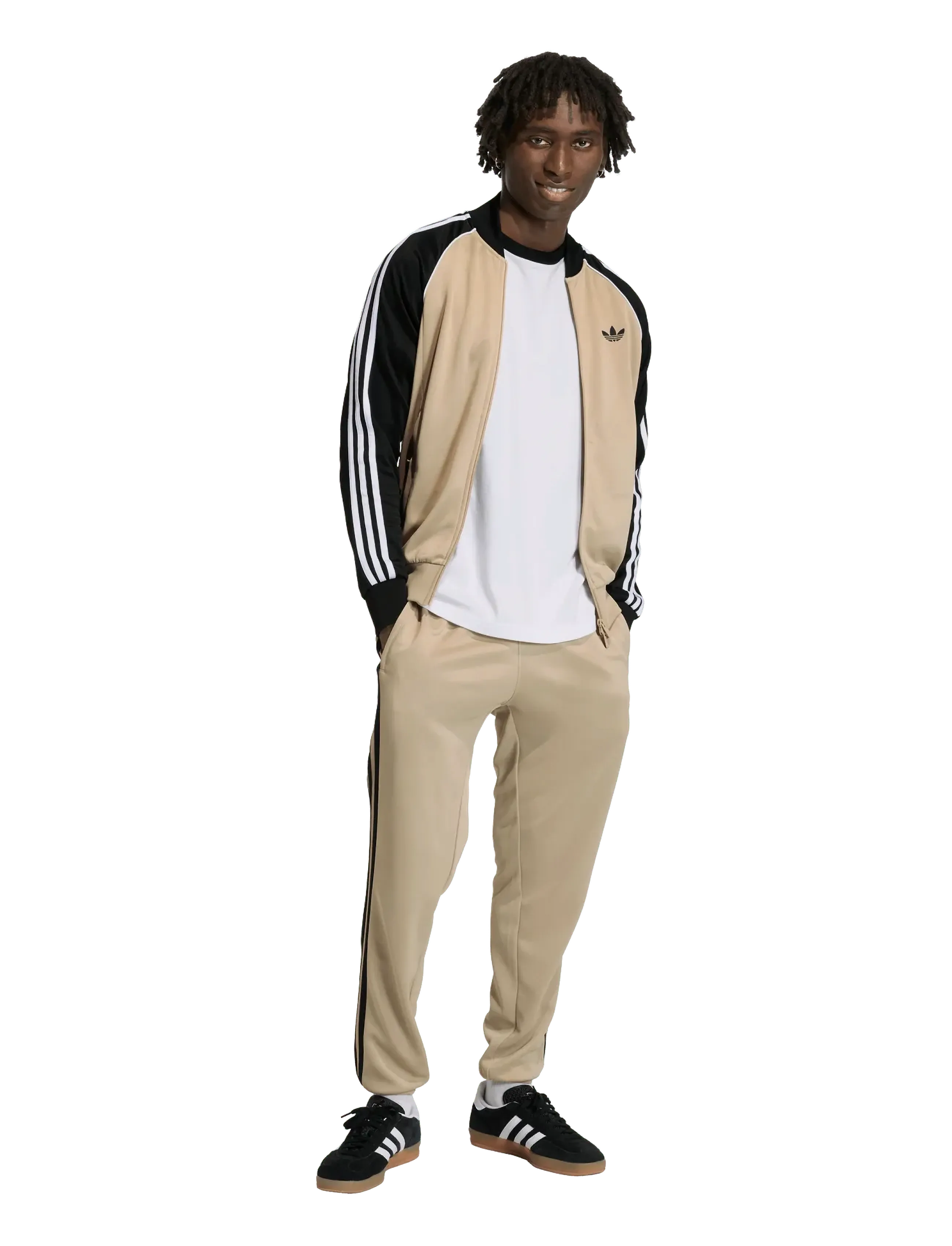 adidas Originals Sst Tp, L, Beige, Sport Pants > Sport Sweatpants, Herre