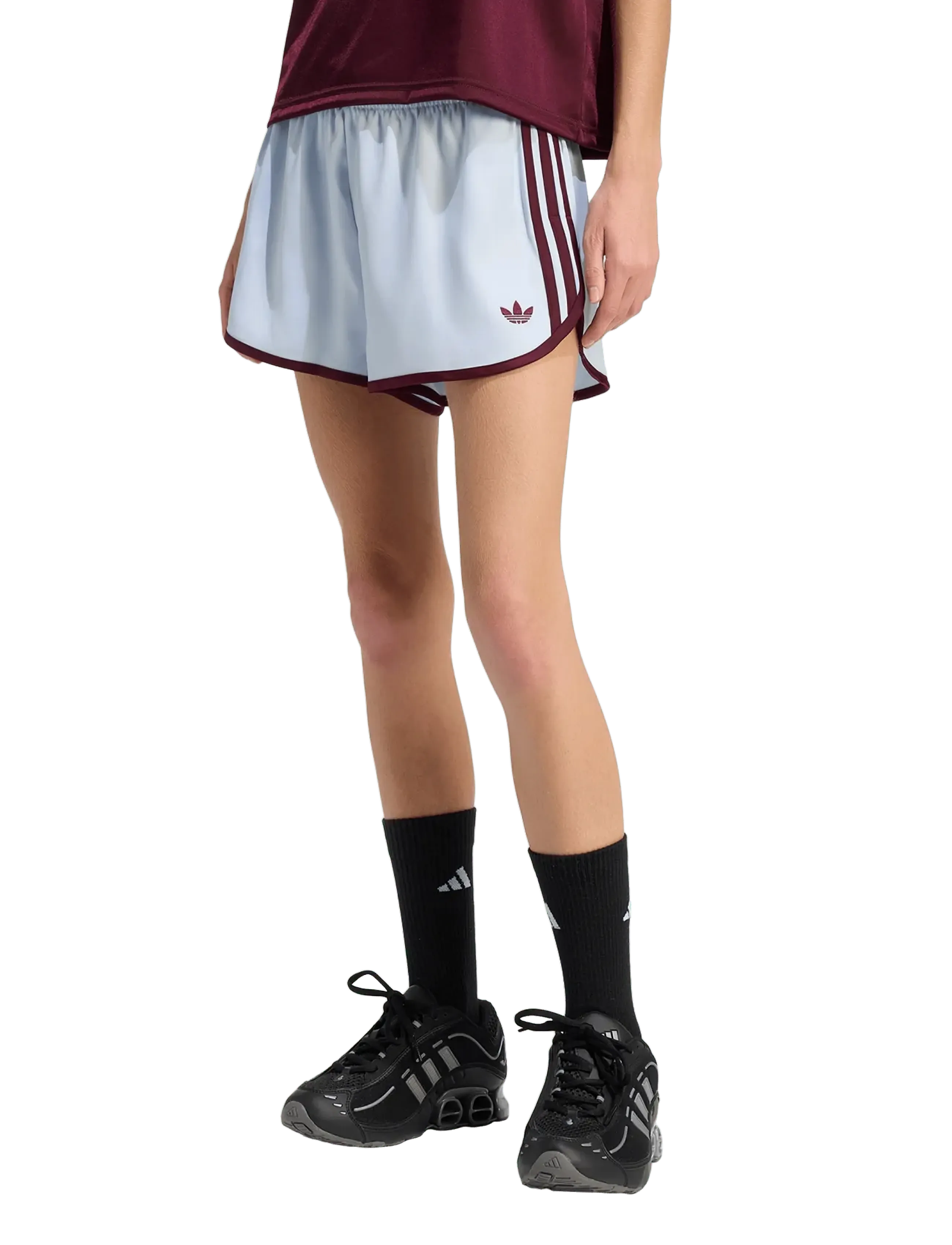 adidas Originals - 3S SPRNTR SHORT - afslappede shorts - crsk/maroon - 2