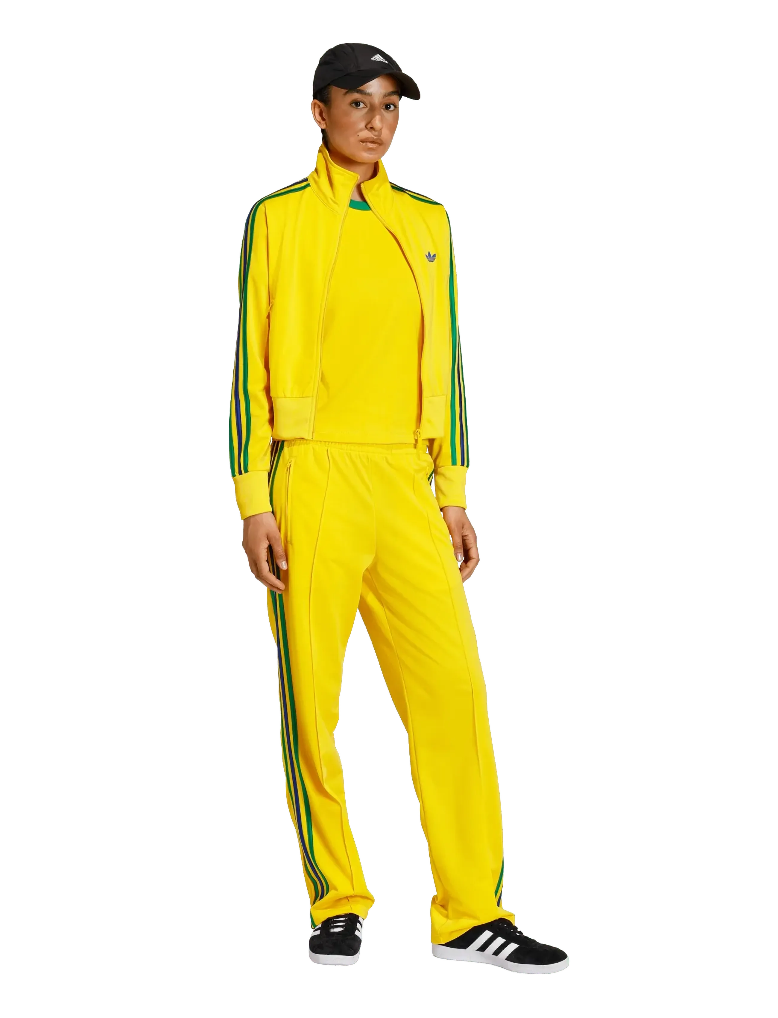 adidas Originals 3S Tee Slim, S, Gelb, Frauen