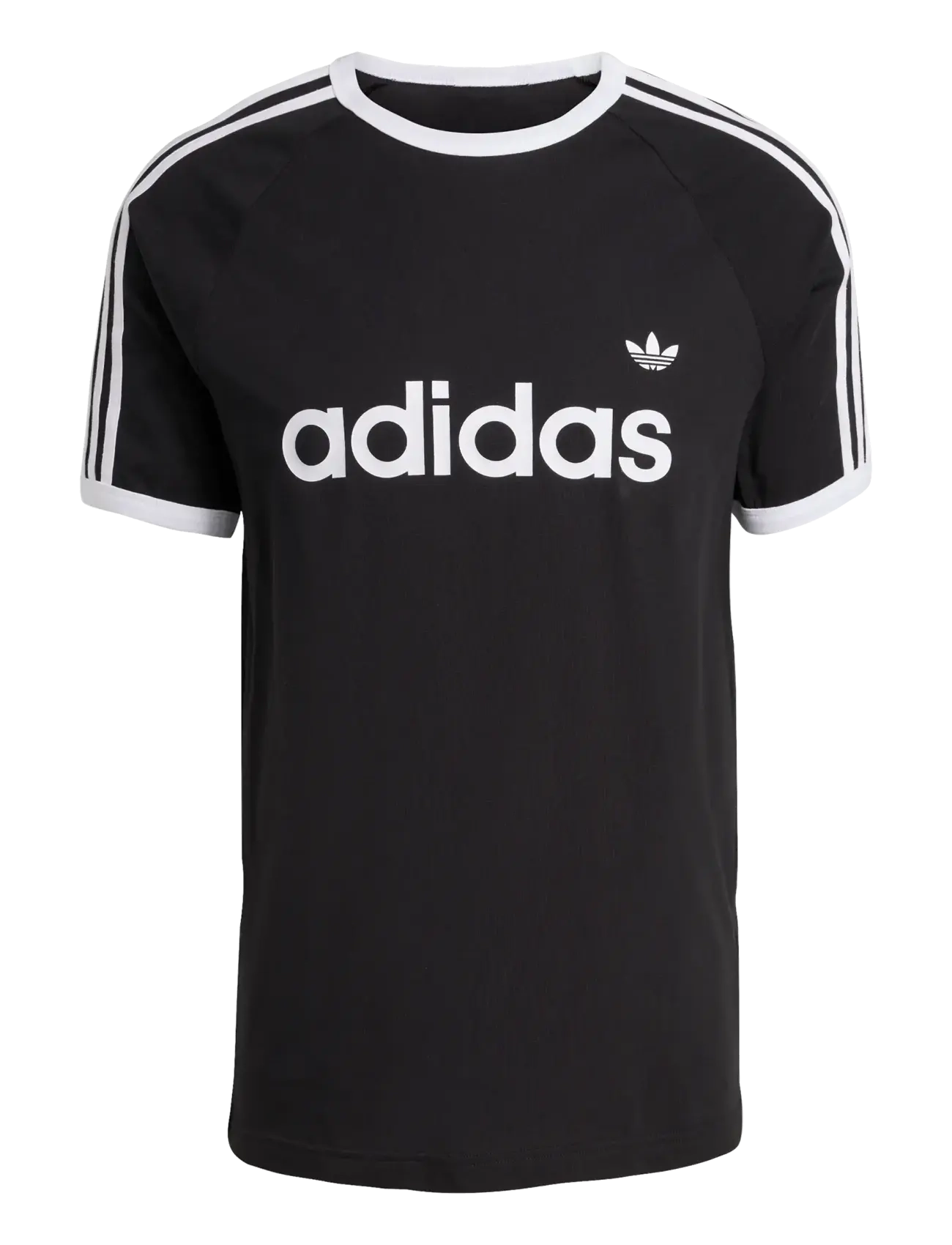 adidas Originals 3S RINGER T - Tops - BLACK / black