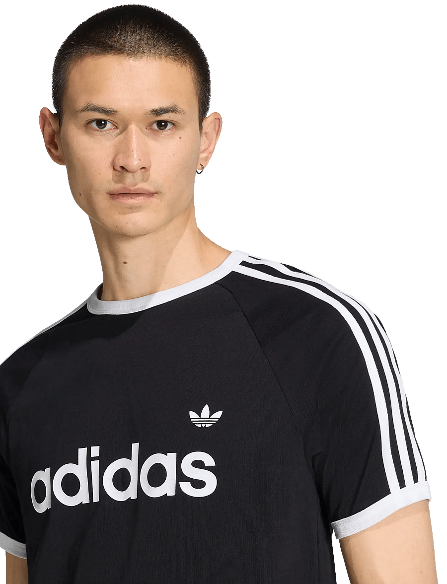 adidas Originals - 3S RINGER T - oberteile & t-shirts - black - 3