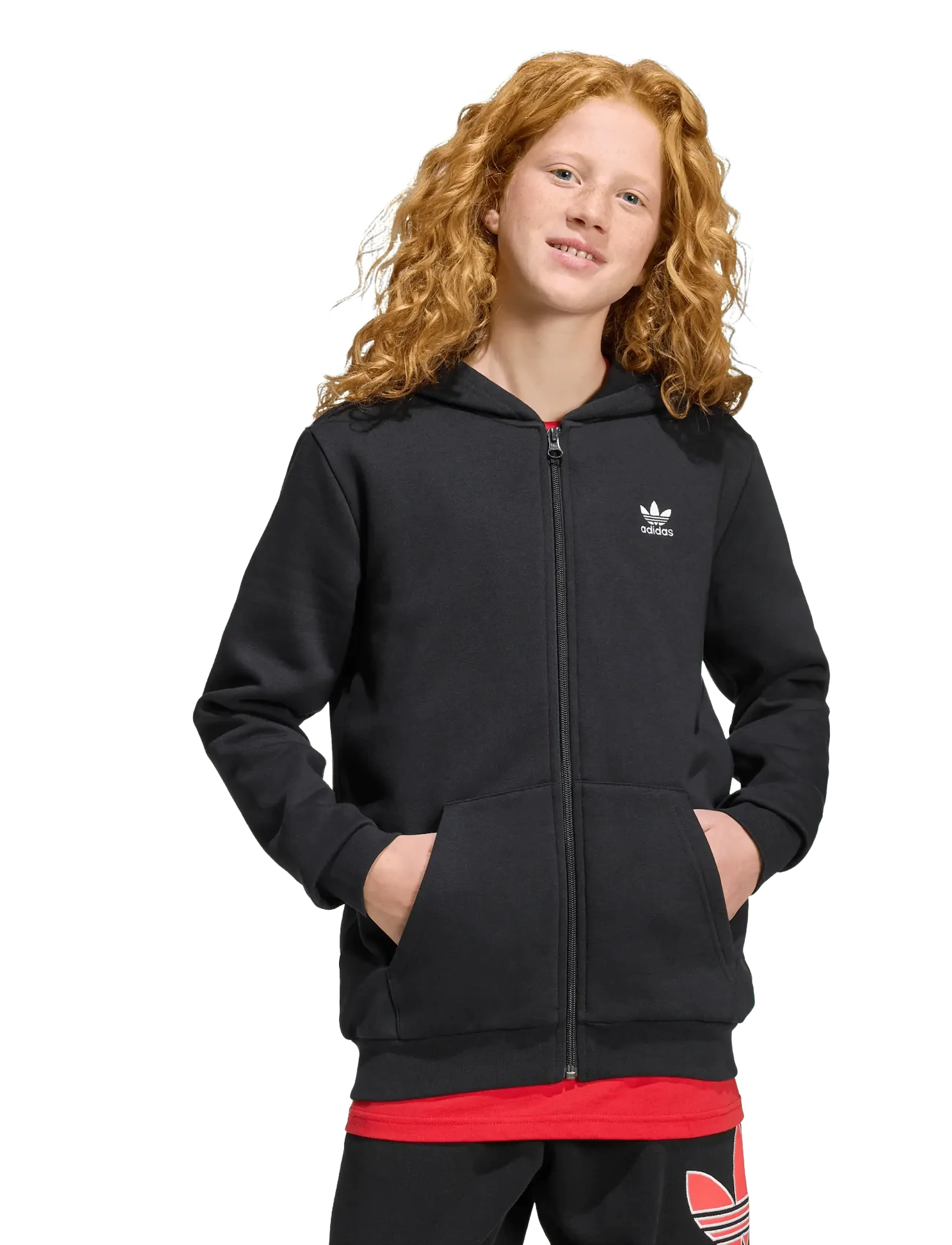 adidas Originals - FULL ZIP HOODIE - džemperiai su gobtuvu - black - 3