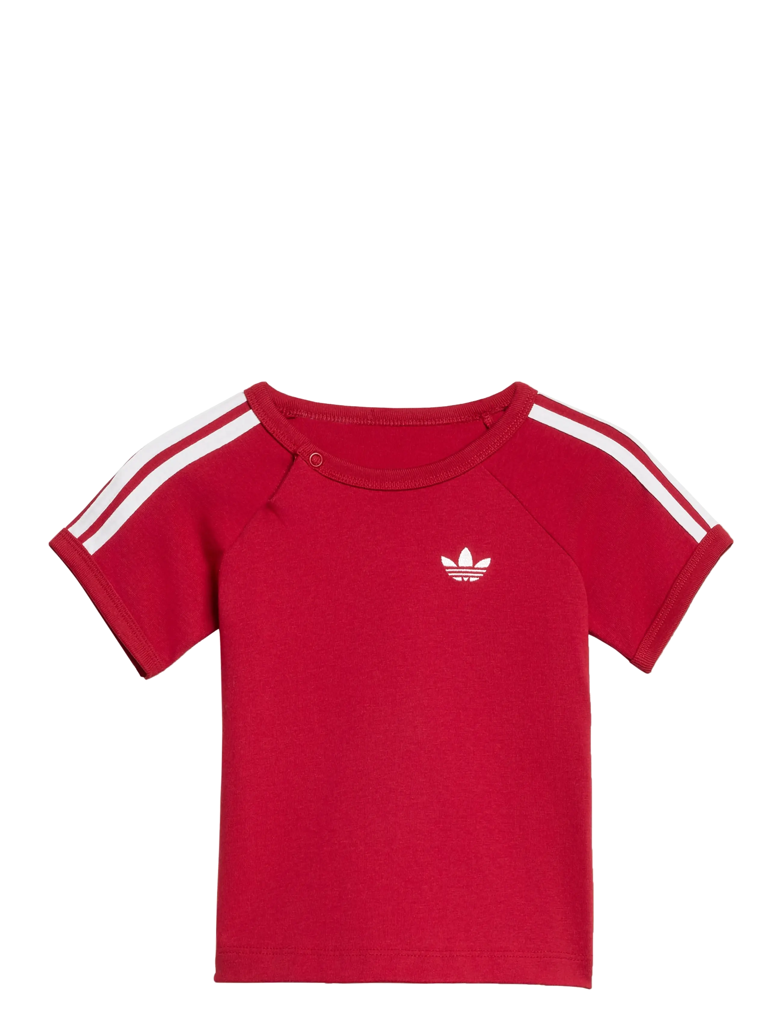 adidas Originals 3 Stripe Tee, 68, Red