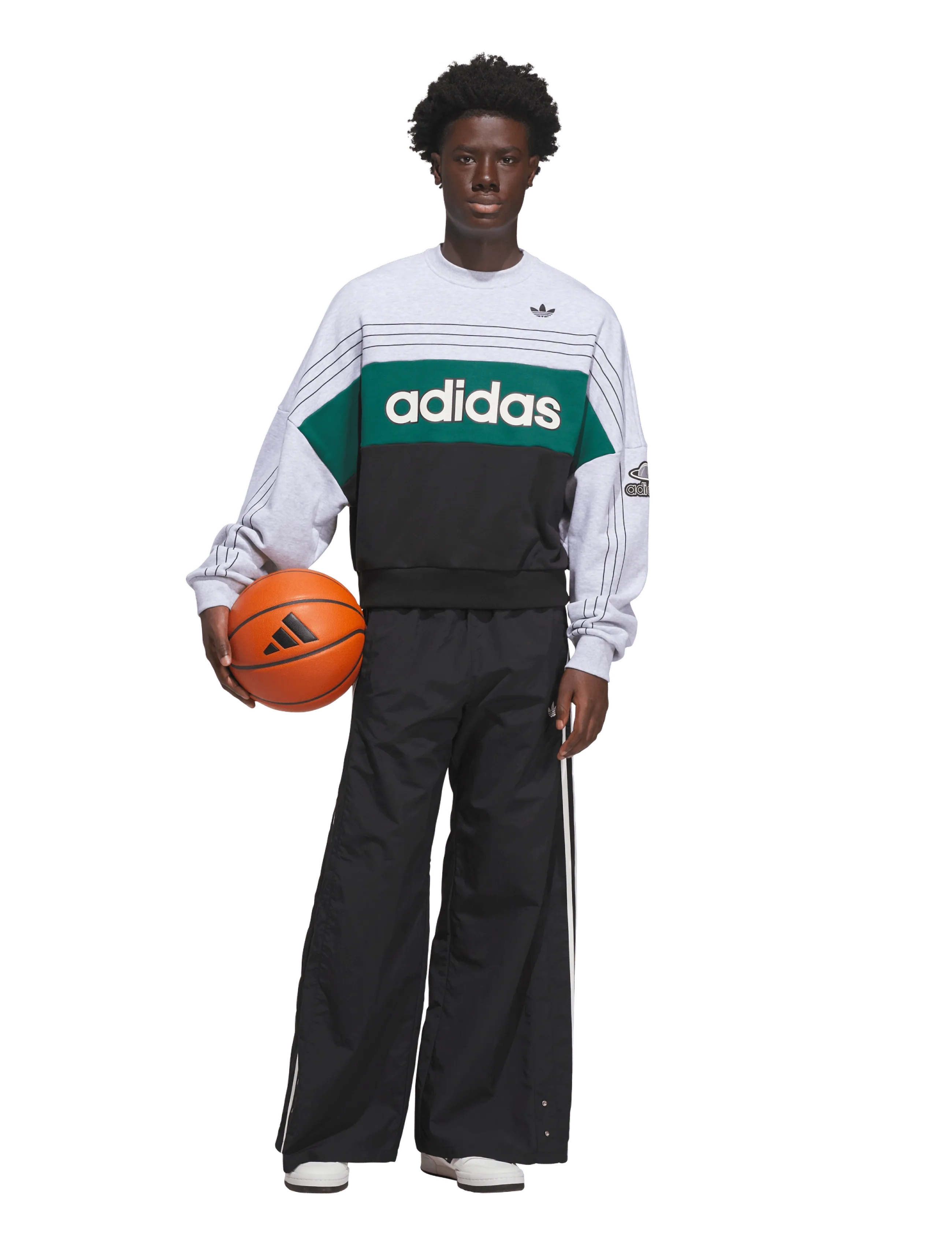 adidas Originals VARSITY CREW - Festival outfit - LGREYH / grey