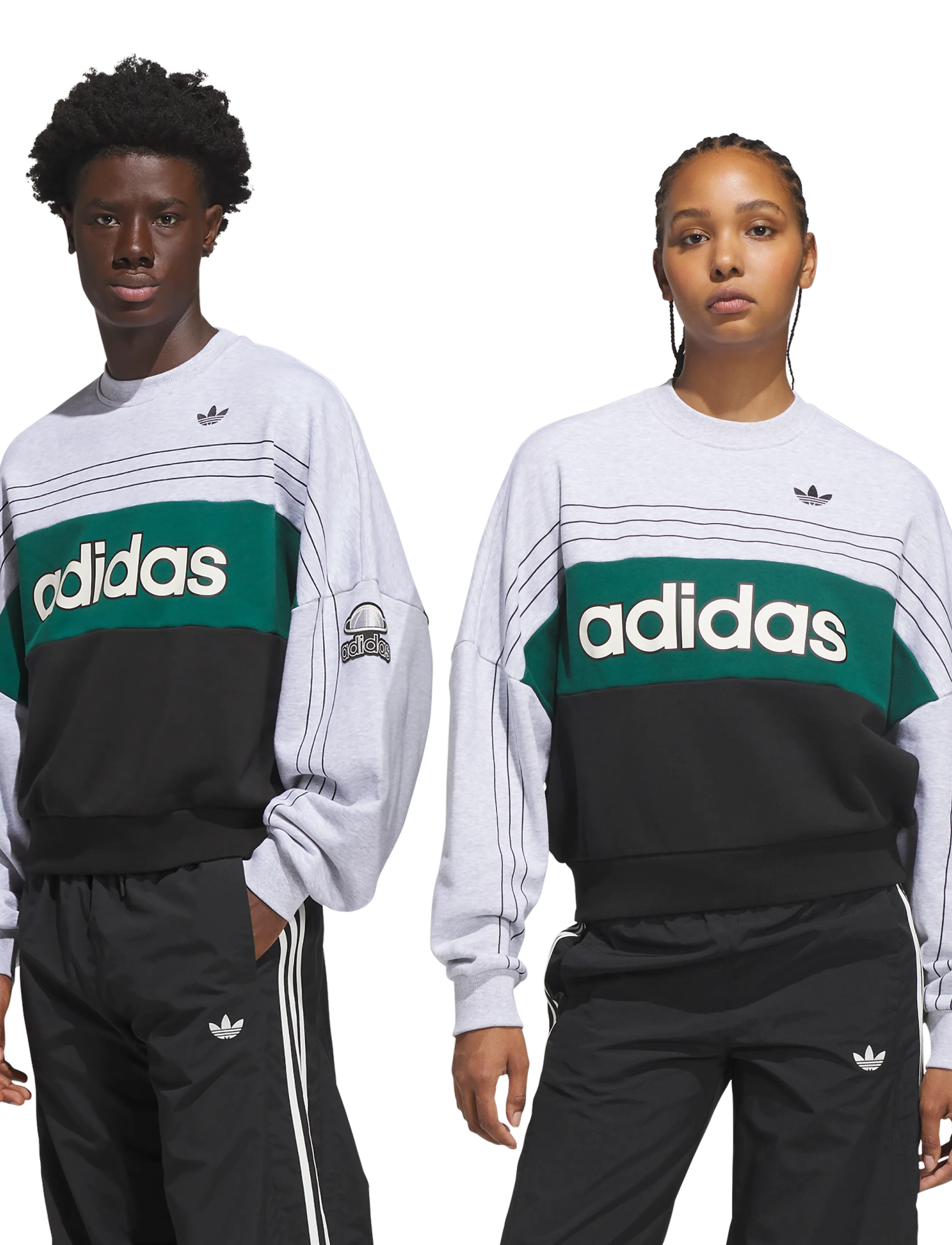 adidas Originals - VARSITY CREW - sweatshirts - lgreyh - 3
