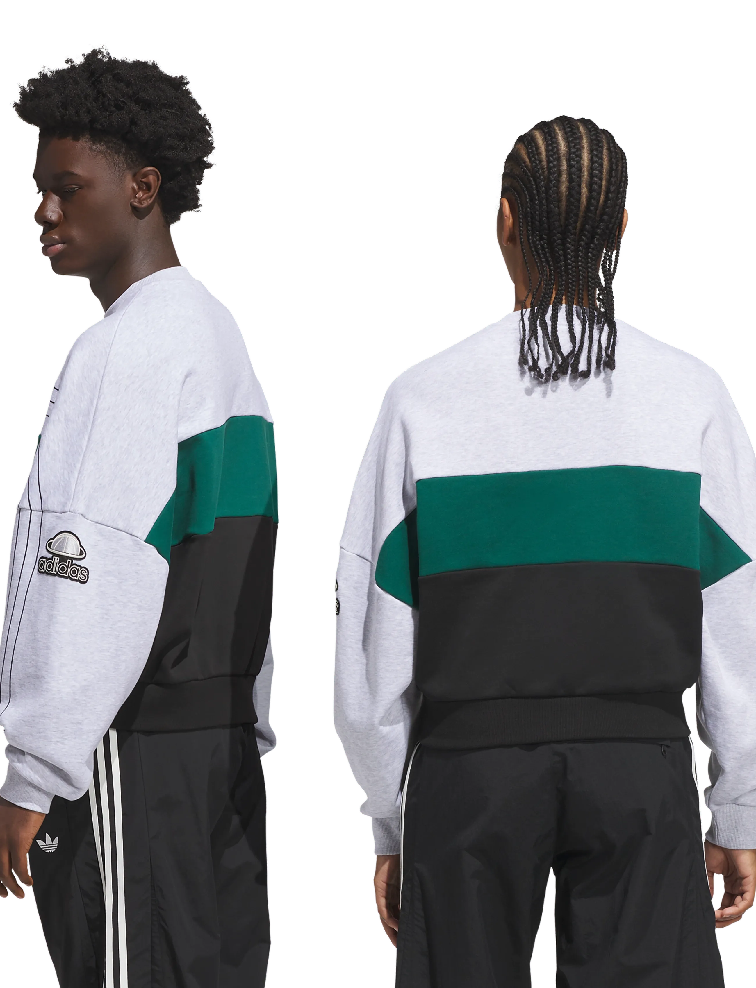 adidas Originals - VARSITY CREW - sweatshirts - lgreyh - 4