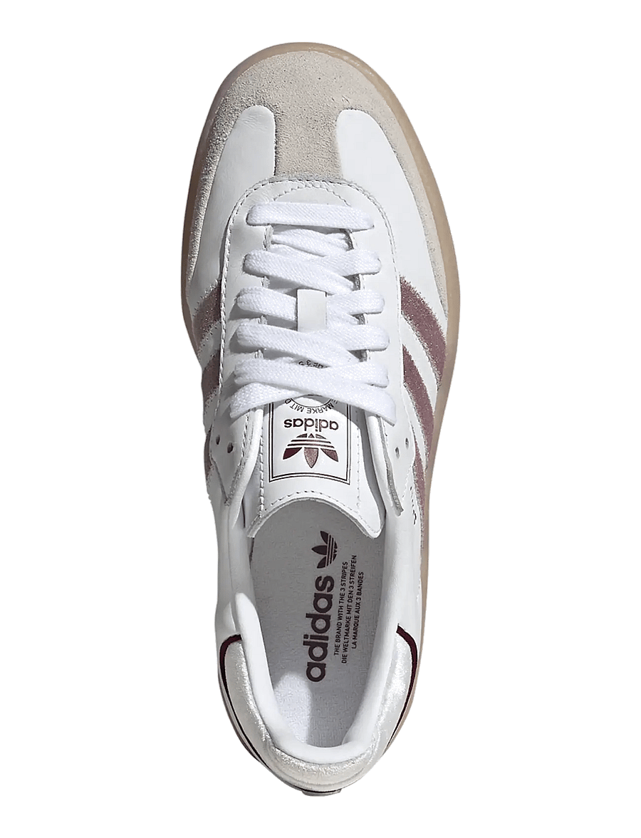 adidas Originals - SAMBAE W - låga sneakers - ftwwht/maroon/greone - 4
