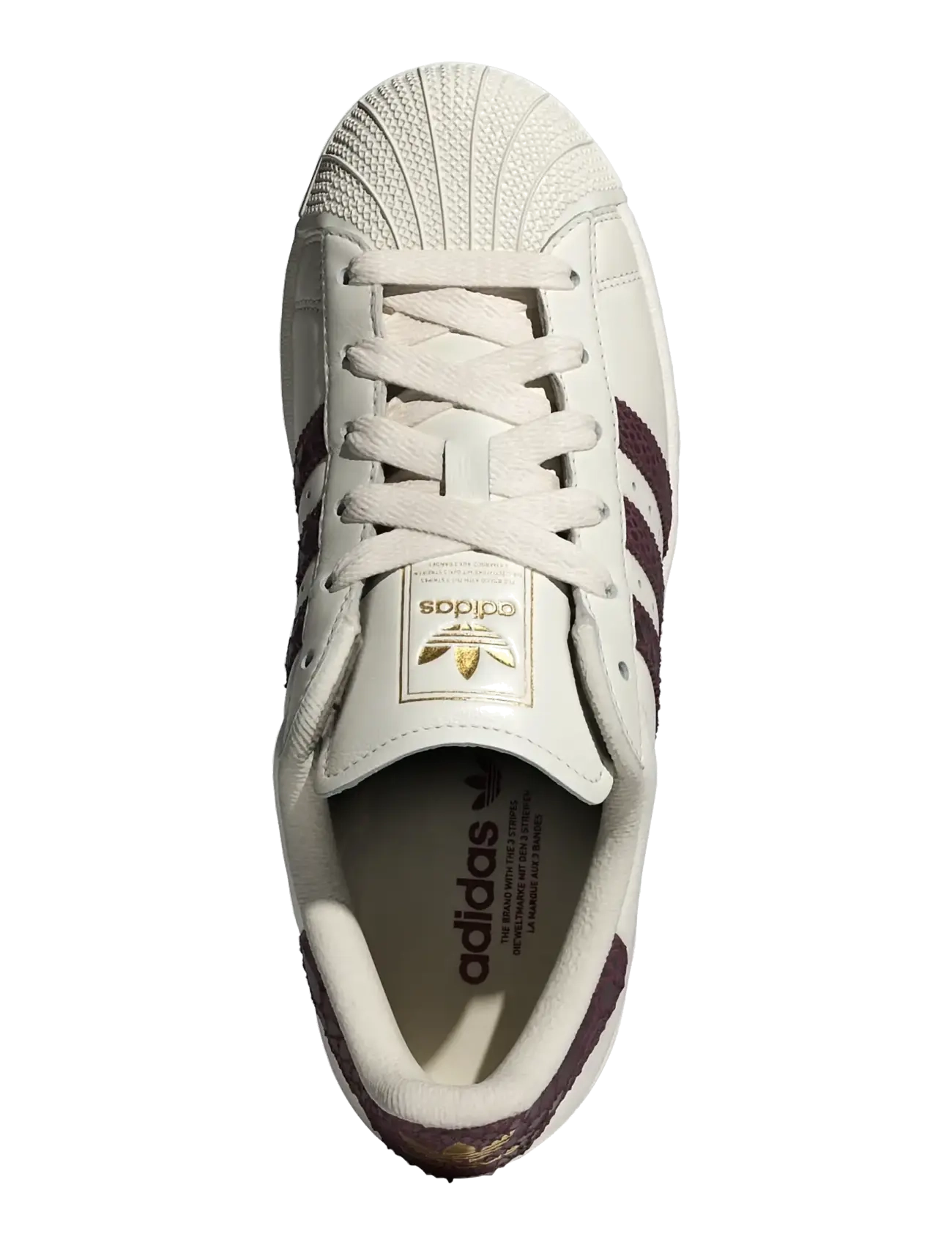 adidas Originals - SUPERSTAR II W - lave sneakers - owhite/maroon/goldmt - 4