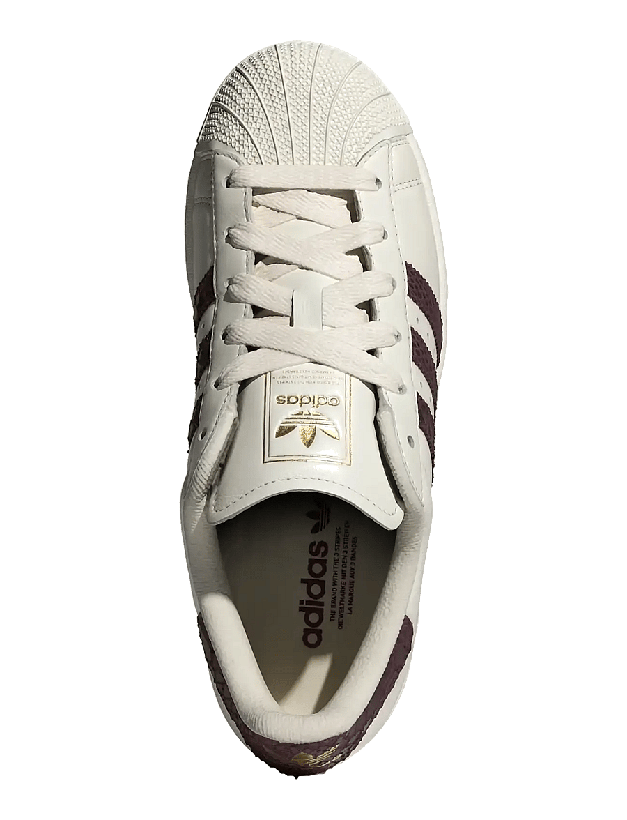 adidas Originals - SUPERSTAR II W - lave sneakers - owhite/maroon/goldmt - 4