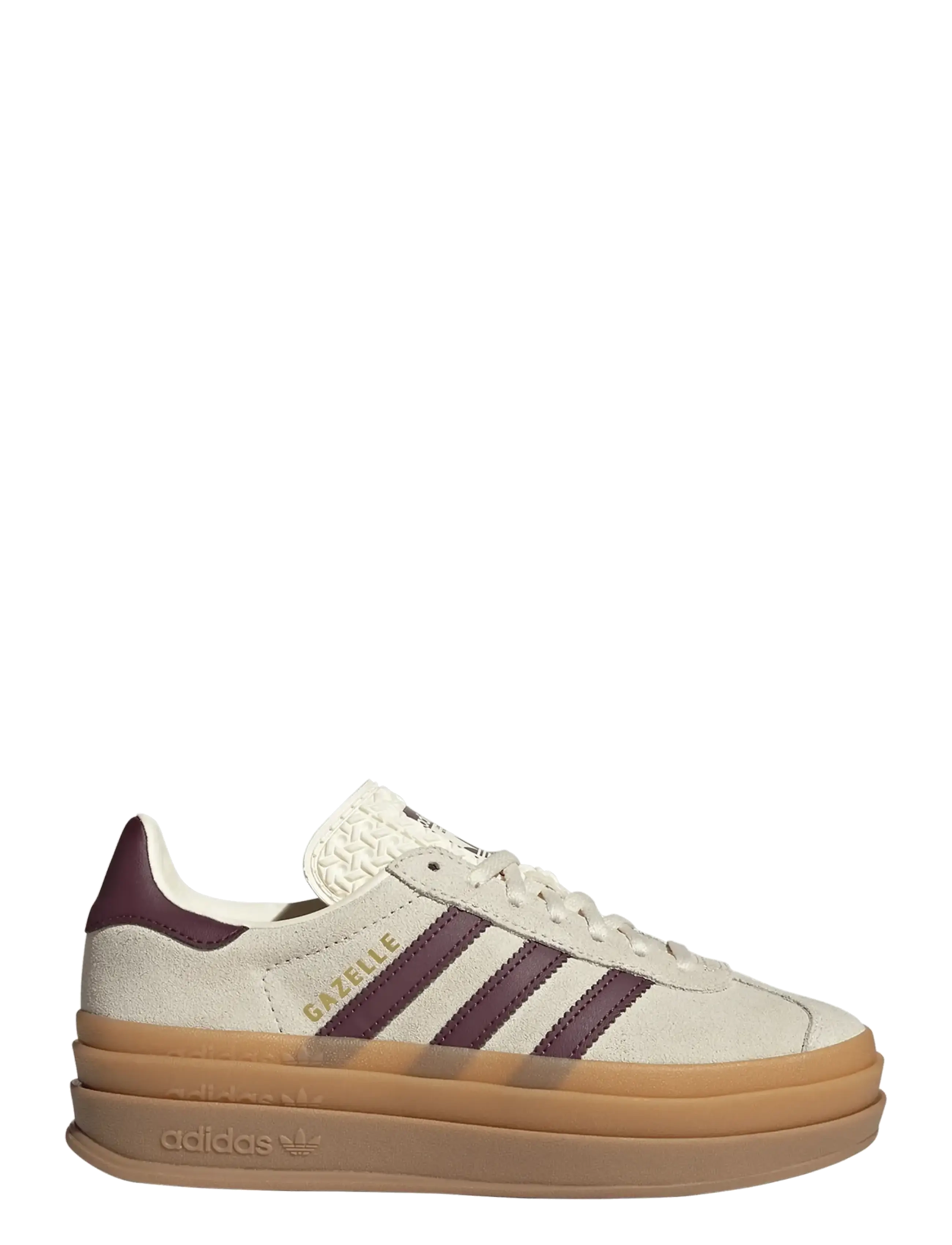 adidas Originals - GAZELLE BOLD J - lave sneakers - crewht/maroon/goldmt - 1