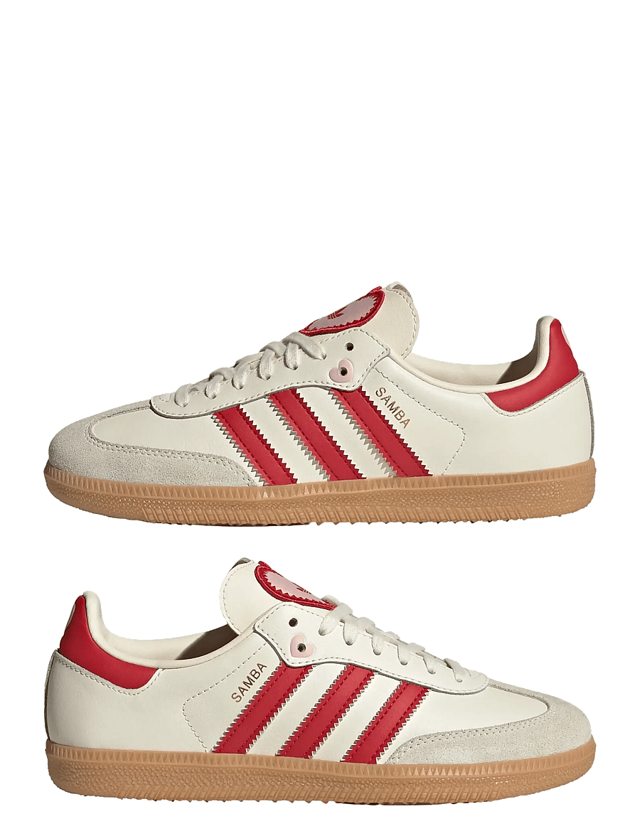 adidas Originals - SAMBA OG J - baskets basses - crewht/betsca/gum3 - 5