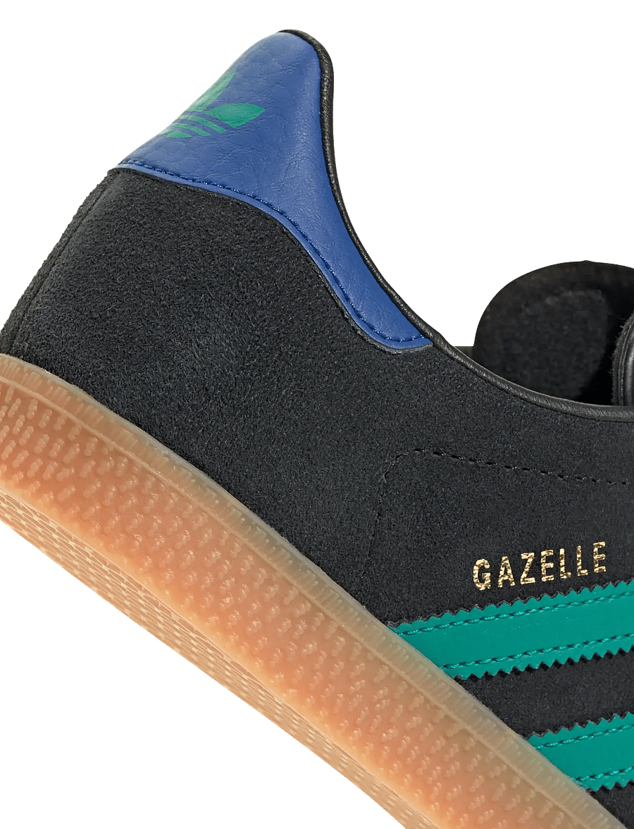 adidas Originals - GAZELLE J - tennised - cblack/eqtgrn/royblu - 5