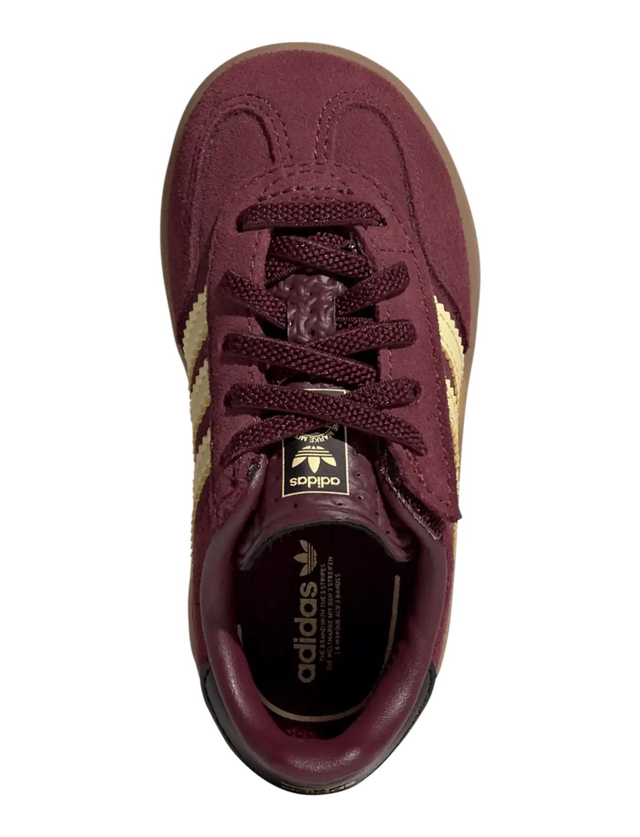 adidas Originals - GAZELLE INDOOR CF EL I - låga sneakers - maroon/almyel/goldmt - 4