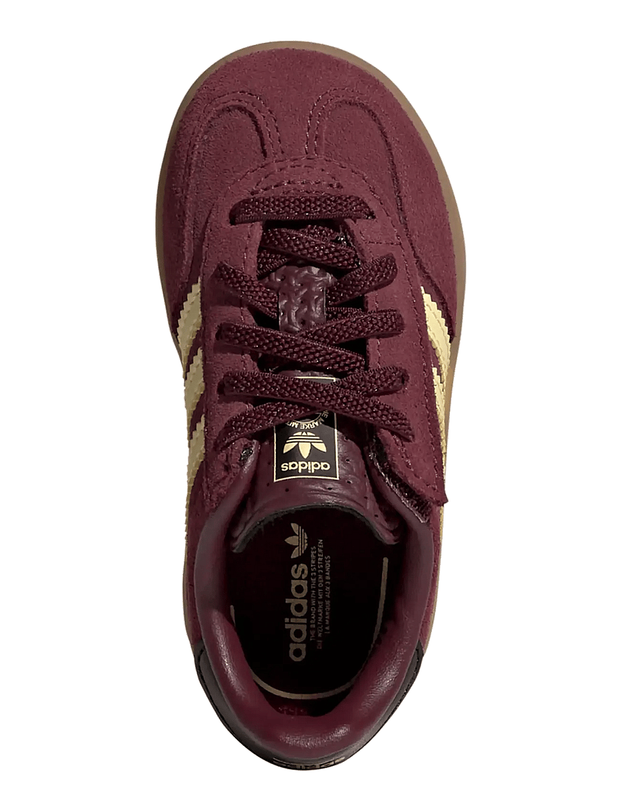 adidas Originals - GAZELLE INDOOR CF EL I - låga sneakers - maroon/almyel/goldmt - 4