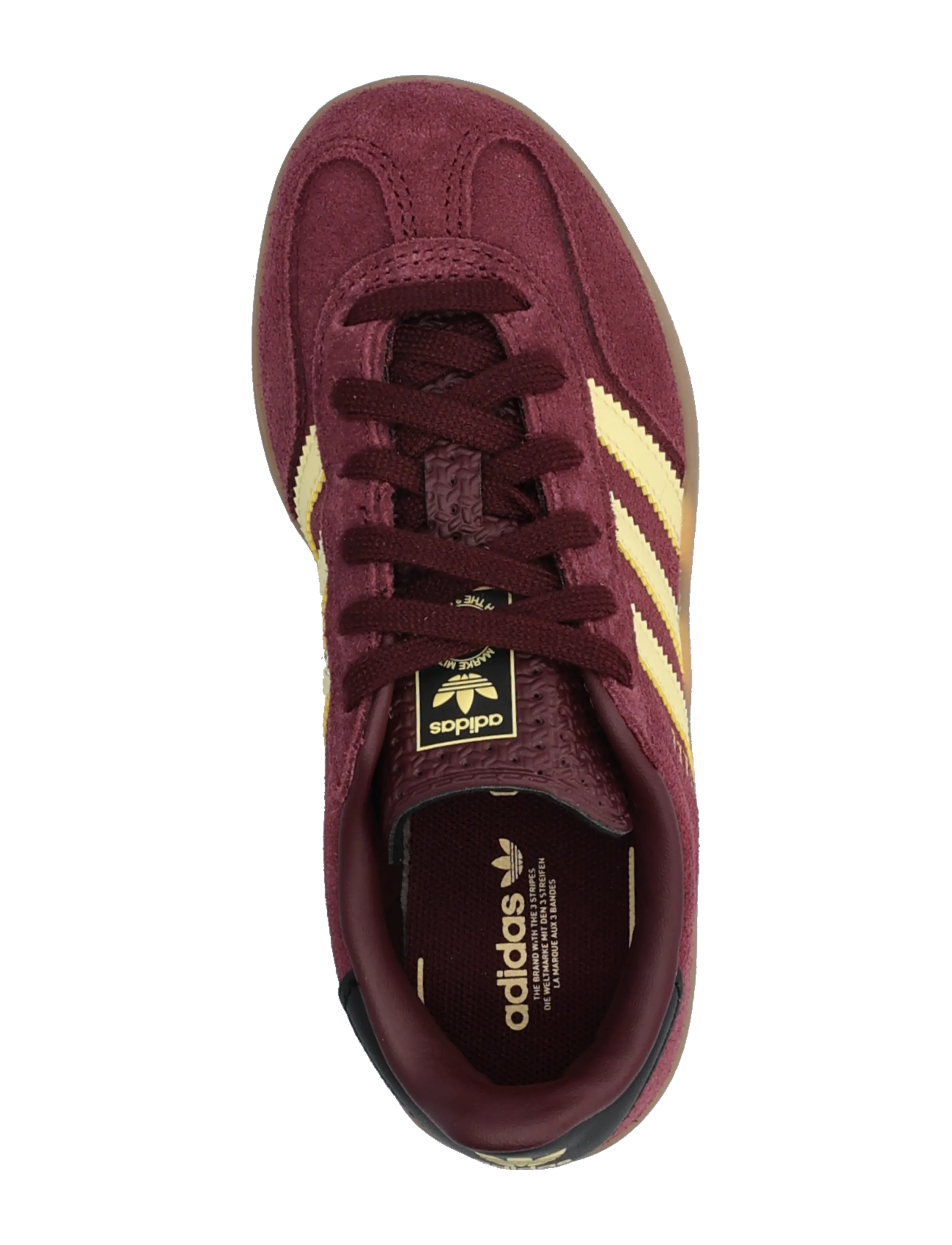 adidas Originals - GAZELLE INDOOR C - lave sneakers - maroon/almyel/goldmt - 3