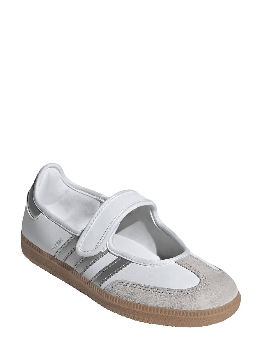 adidas Originals - SAMBA JANE W - lave sneakers - ftwwht/silvmt/gum4 - 0