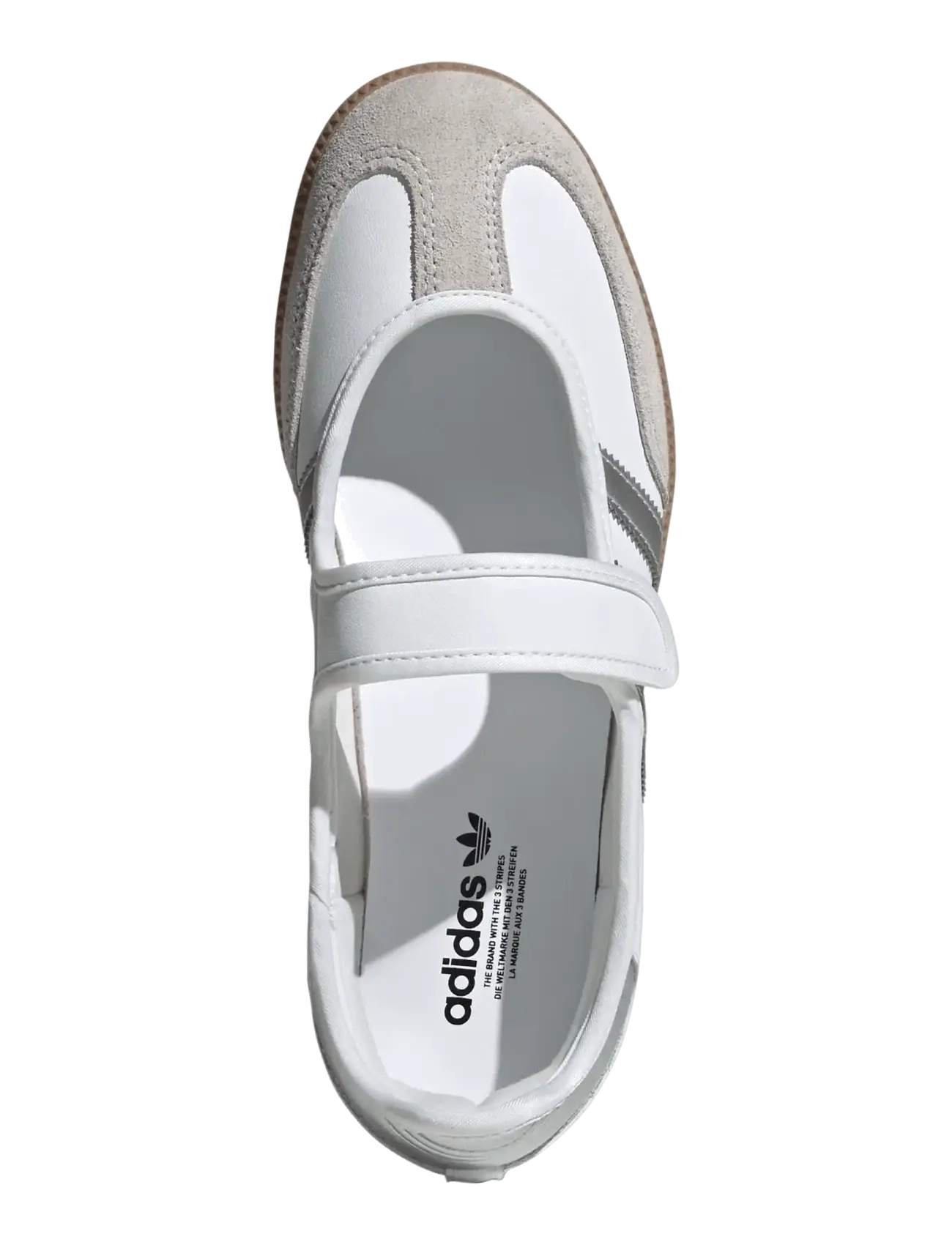 adidas Originals - SAMBA JANE W - lave sneakers - ftwwht/silvmt/gum4 - 4