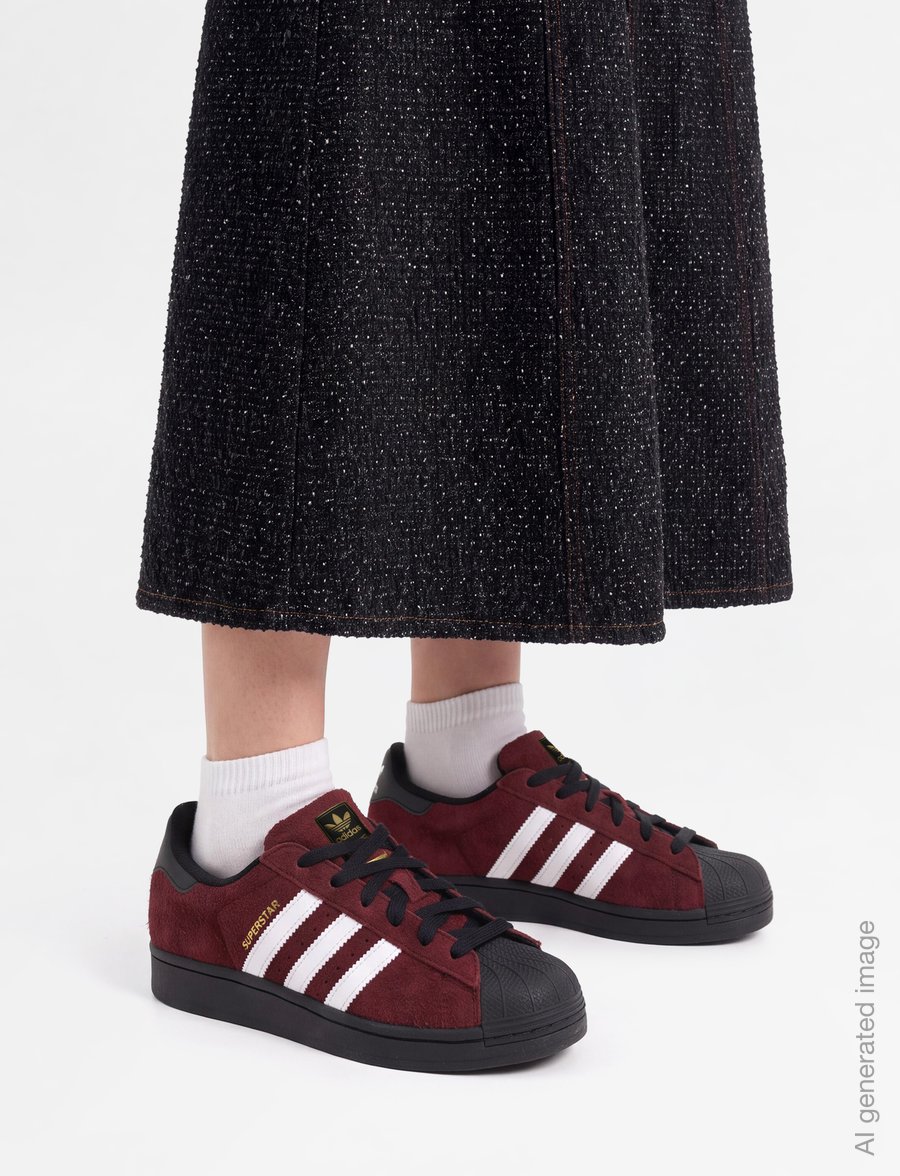 adidas Originals - SUPERSTAR II W - lave sneakers - maroon/ftwwht/cblack - 5