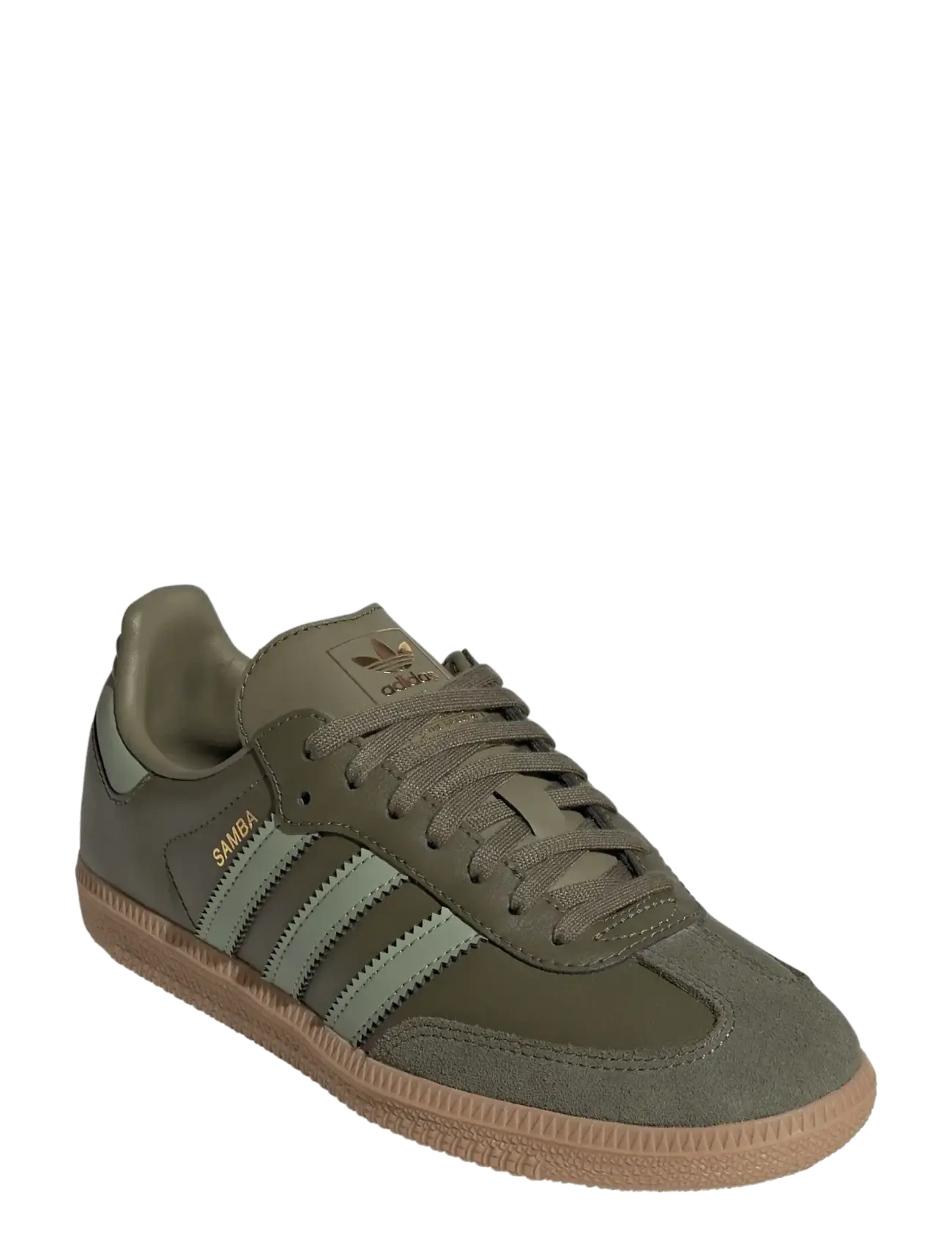 adidas Originals SAMBA OG J - Shoes - OLISTR/TENGRN/GUM4 / khaki/green