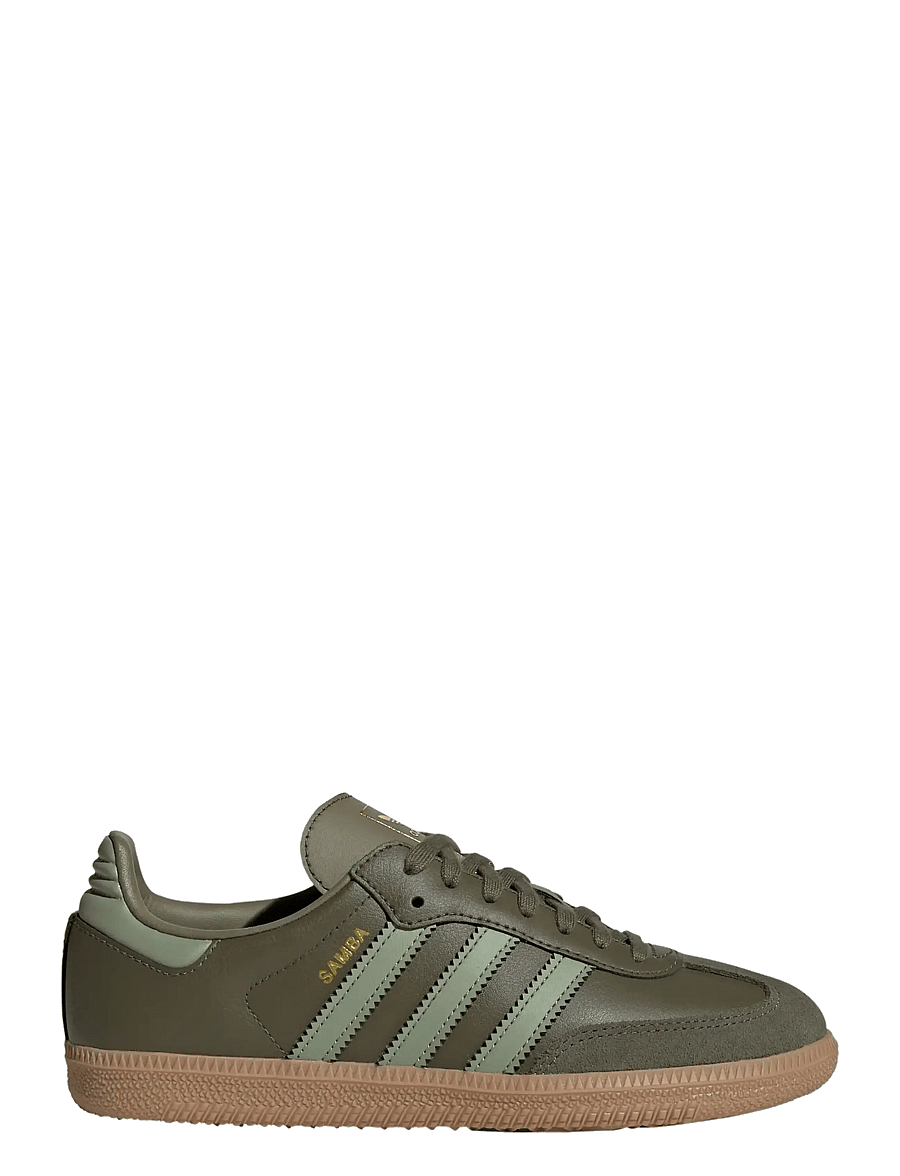 adidas Originals - SAMBA OG J - lave sneakers - olistr/tengrn/gum4 - 1