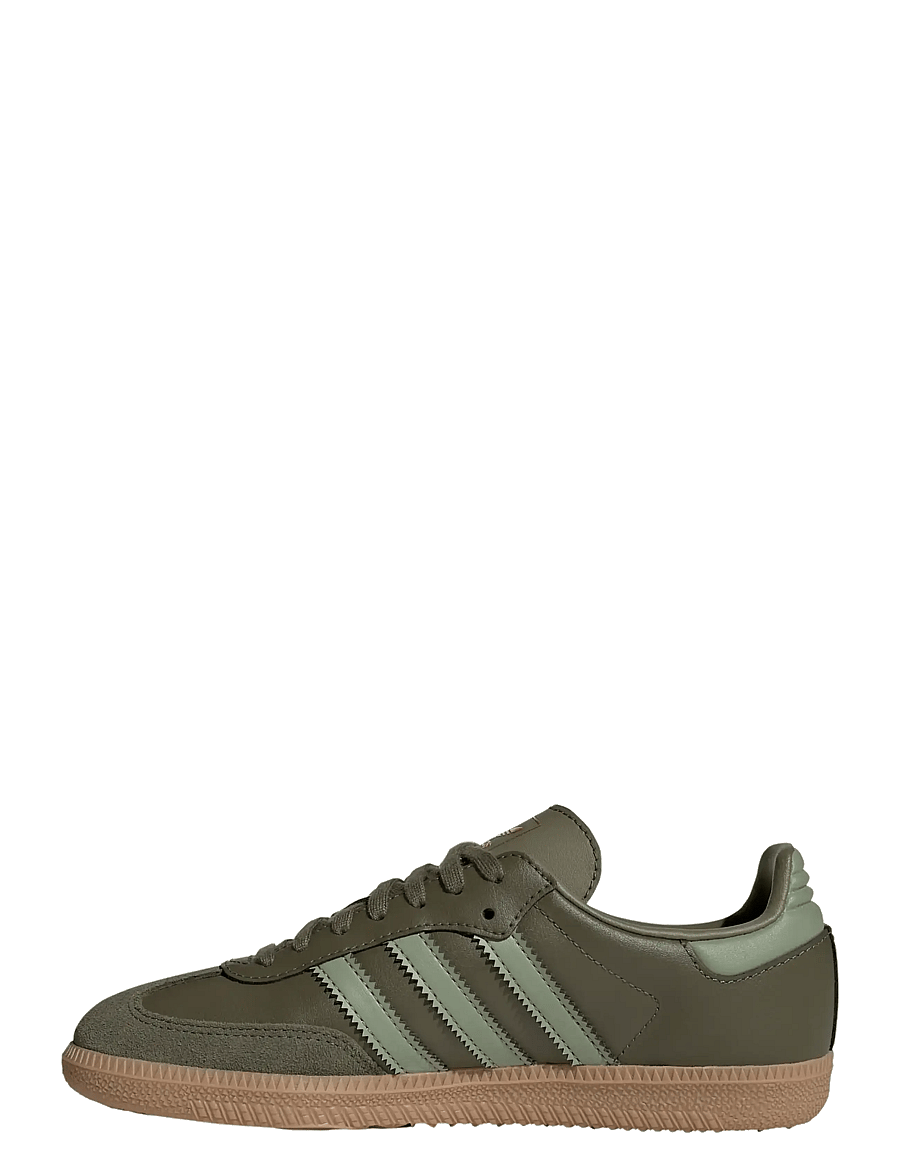 adidas Originals - SAMBA OG J - lave sneakers - olistr/tengrn/gum4 - 2