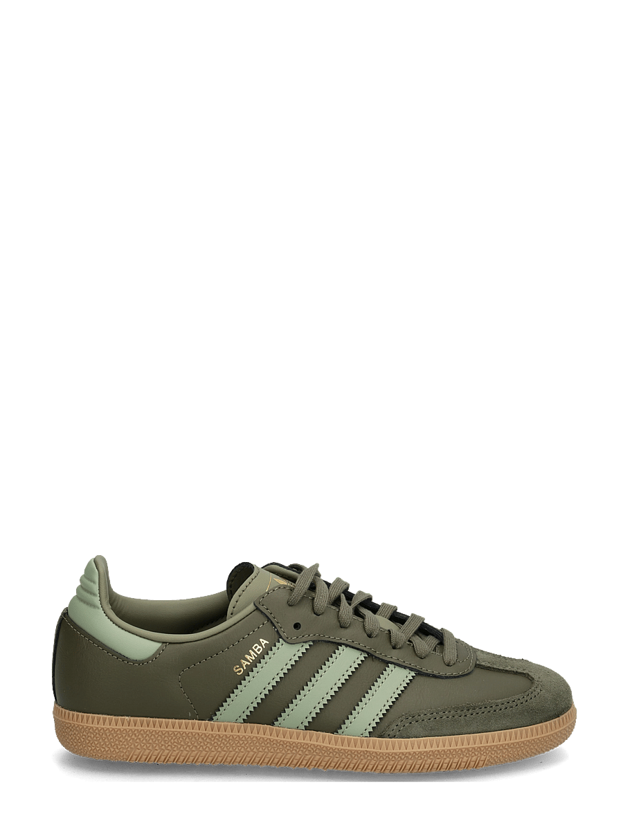 adidas Originals - SAMBA OG J - niedriger schnitt - olistr/tengrn/gum4 - 2