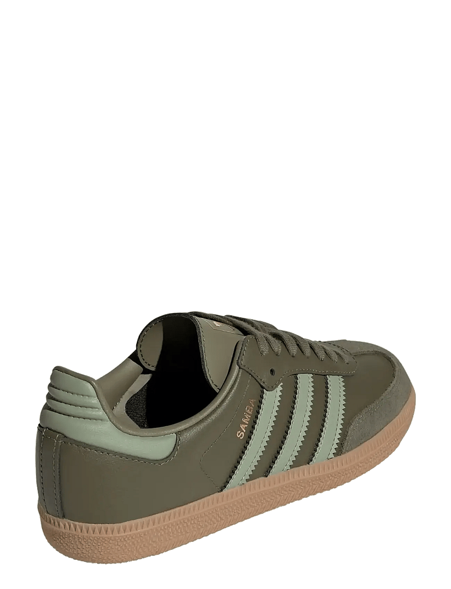 adidas Originals - SAMBA OG J - lave sneakers - olistr/tengrn/gum4 - 3