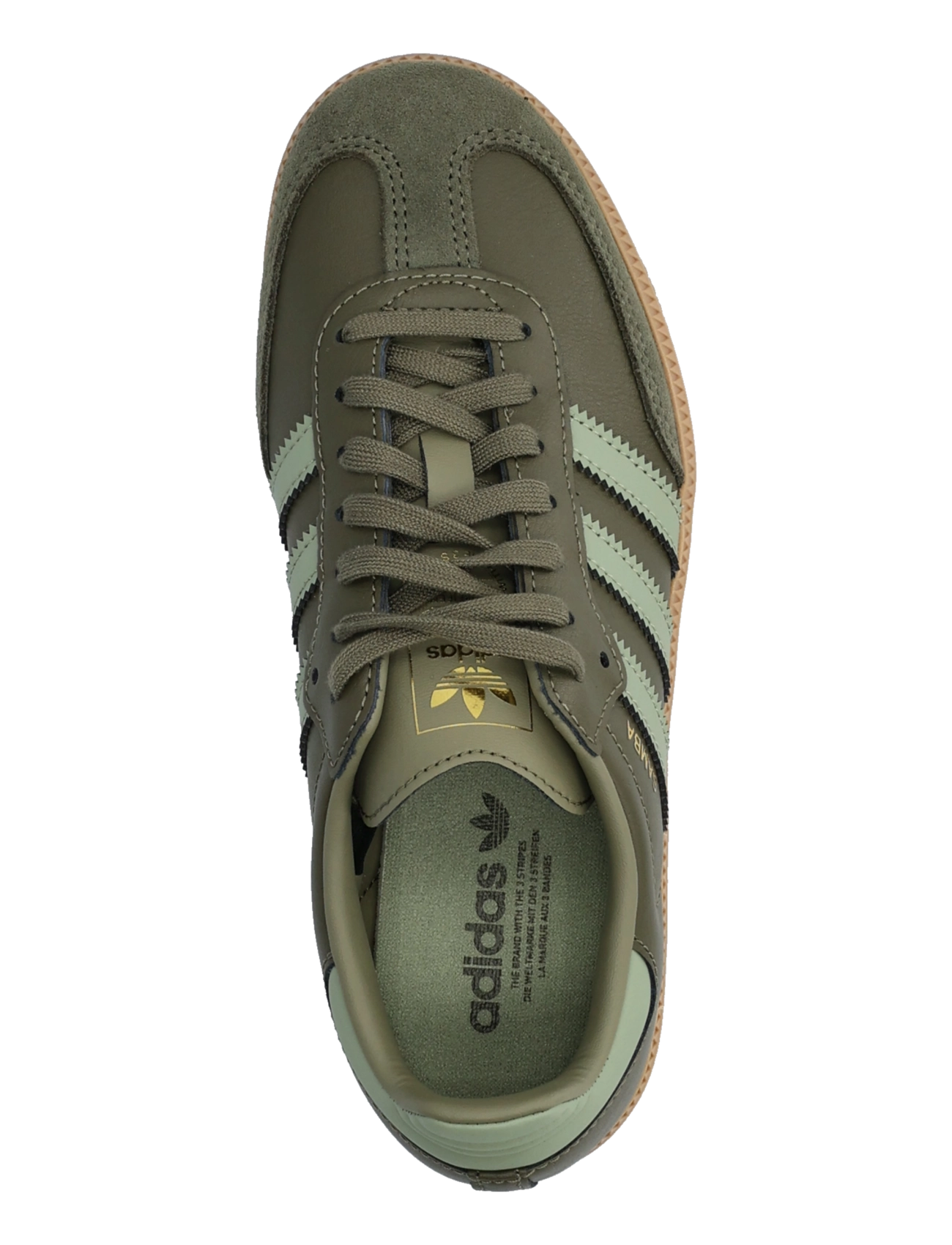 adidas Originals - SAMBA OG J - niedriger schnitt - olistr/tengrn/gum4 - 3