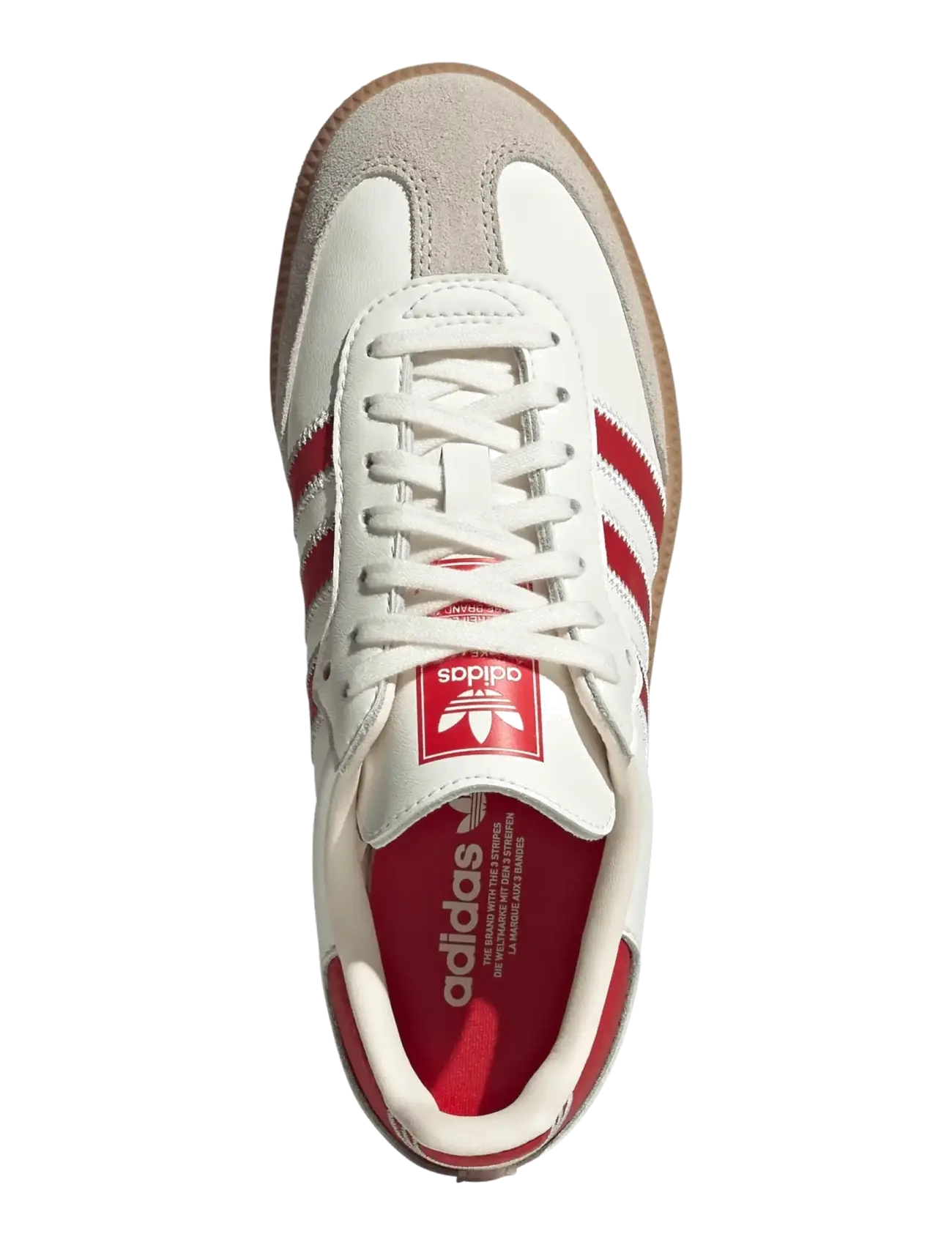 adidas Originals - SAMBA OG J - låga sneakers - owhite/betsca/gum4 - 4