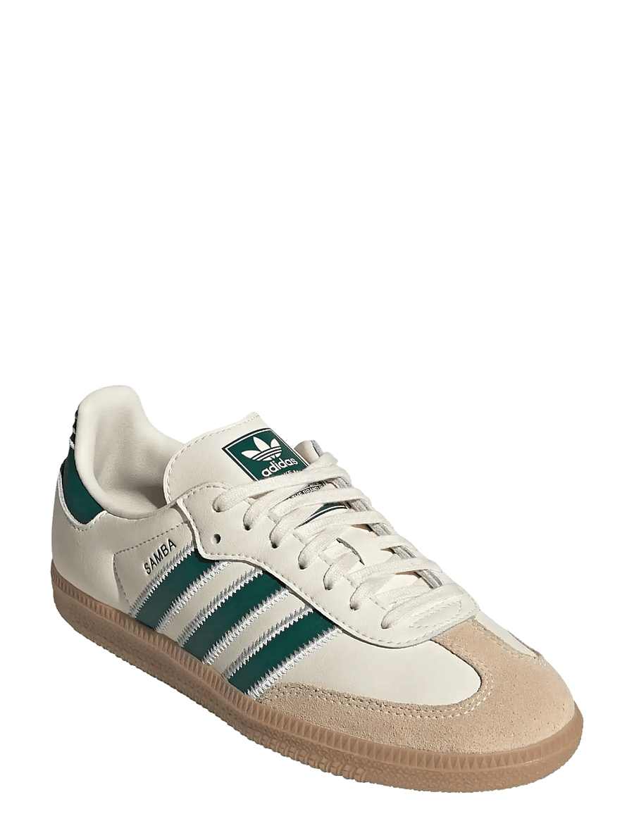 adidas Originals - SAMBA OG J - niedriger schnitt - crewht/cgreen/gum4 - 0