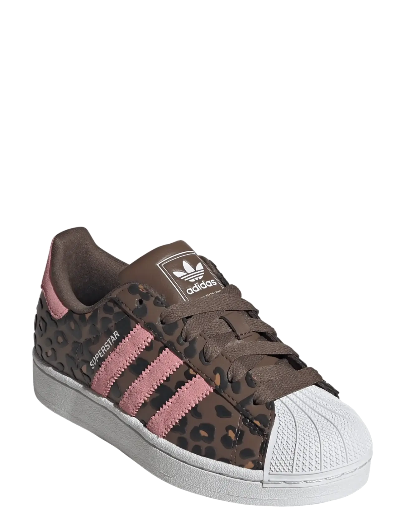 adidas Originals Superstar Ii J, Børn, Leopard Print Sneaker, Brun, Str: 38