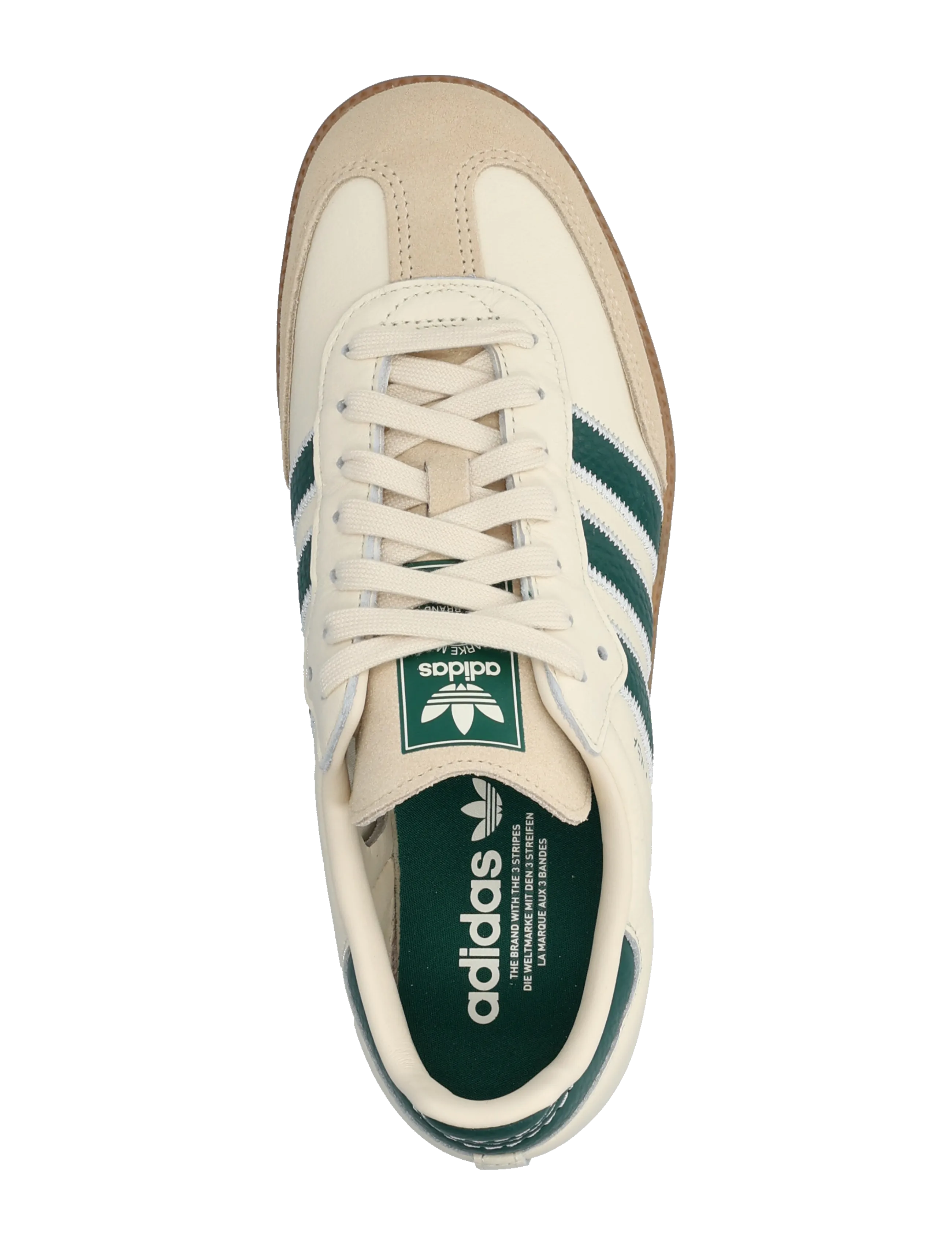 adidas Originals - SAMBA OG - låga sneakers - crewht/cgreen/gum4 - 3