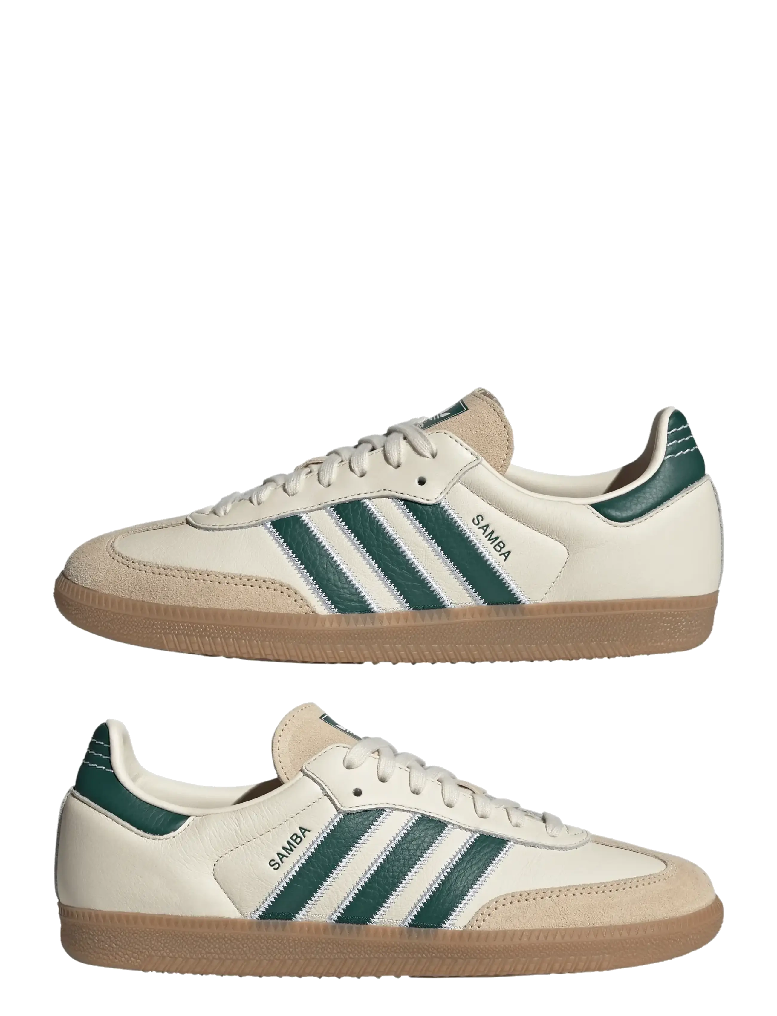 adidas Originals - SAMBA OG - niedriger schnitt - crewht/cgreen/gum4 - 5