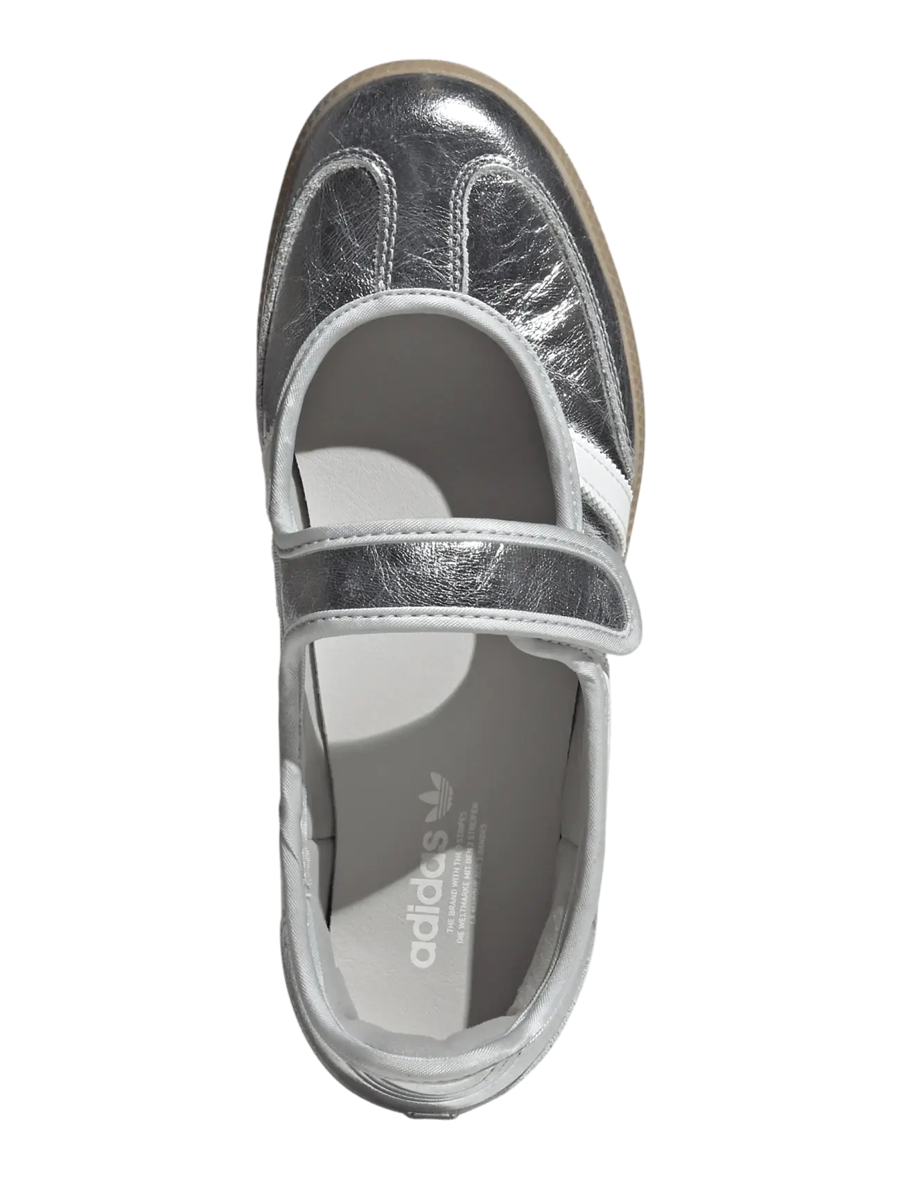 adidas Originals - SAMBA JANE W - slip-on sneakers - silvmt/owhite/gum4 - 3