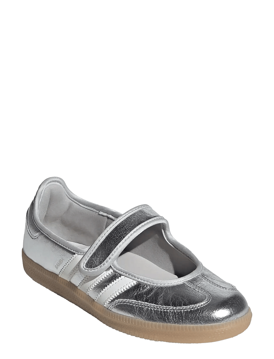 adidas Originals - SAMBA JANE W - slip-on sneakers - silvmt/owhite/gum4 - 5