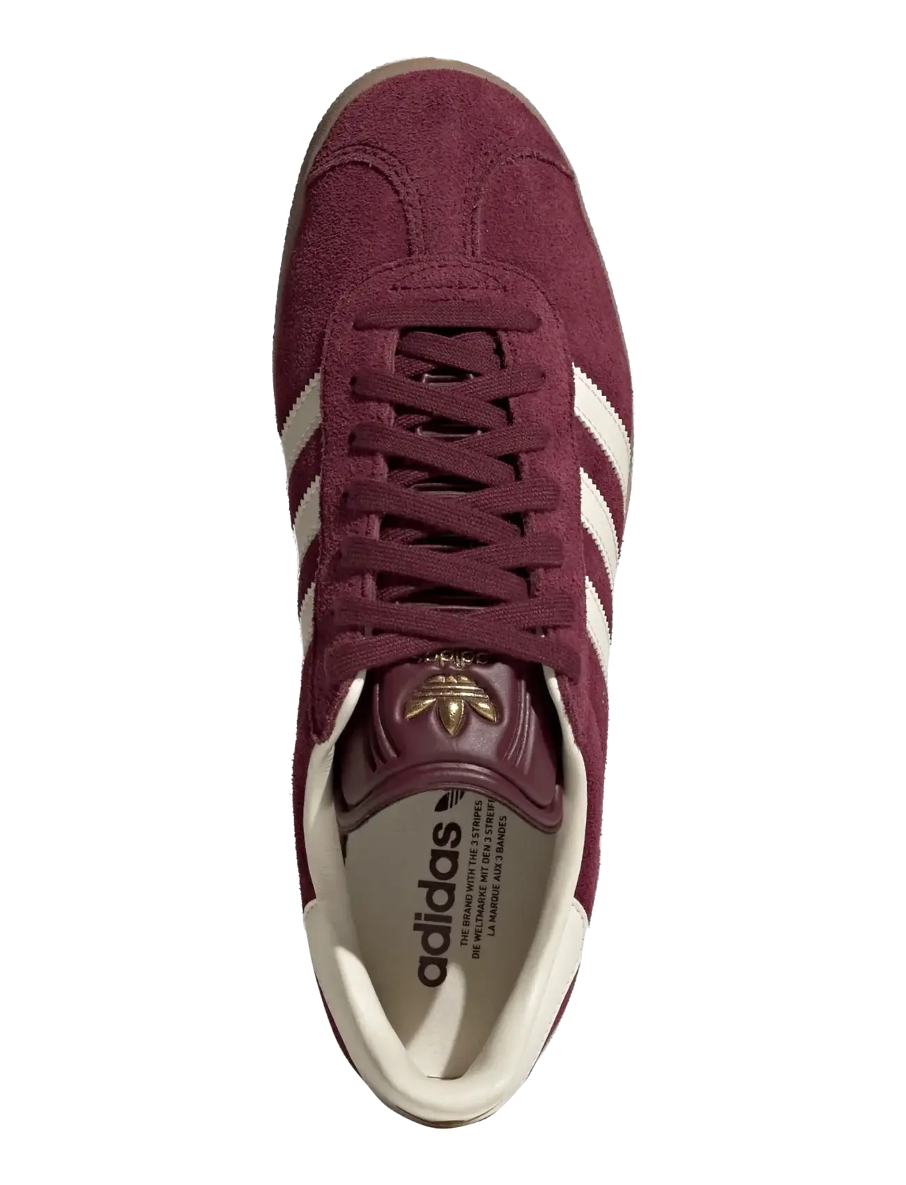 adidas Originals - GAZELLE - lave sneakers - maroon/crewht/gum4 - 4