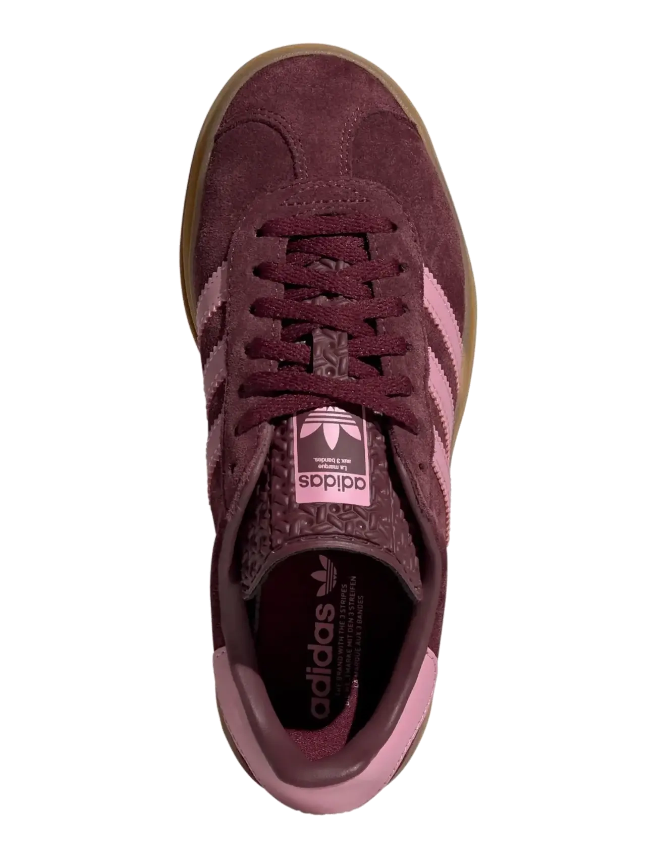 adidas Originals - GAZELLE BOLD J - lave sneakers - maroon/sttrbl/goldmt - 4