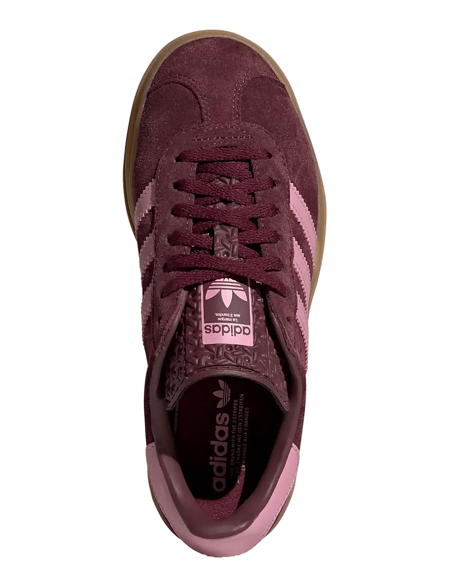 adidas Originals - GAZELLE BOLD J - lave sneakers - maroon/sttrbl/goldmt - 4