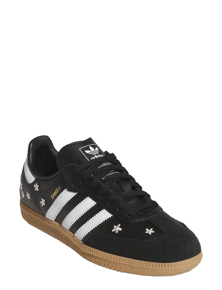 adidas Originals - SAMBA OG J - niedriger schnitt - cblack/ftwwht/gum4 - 0